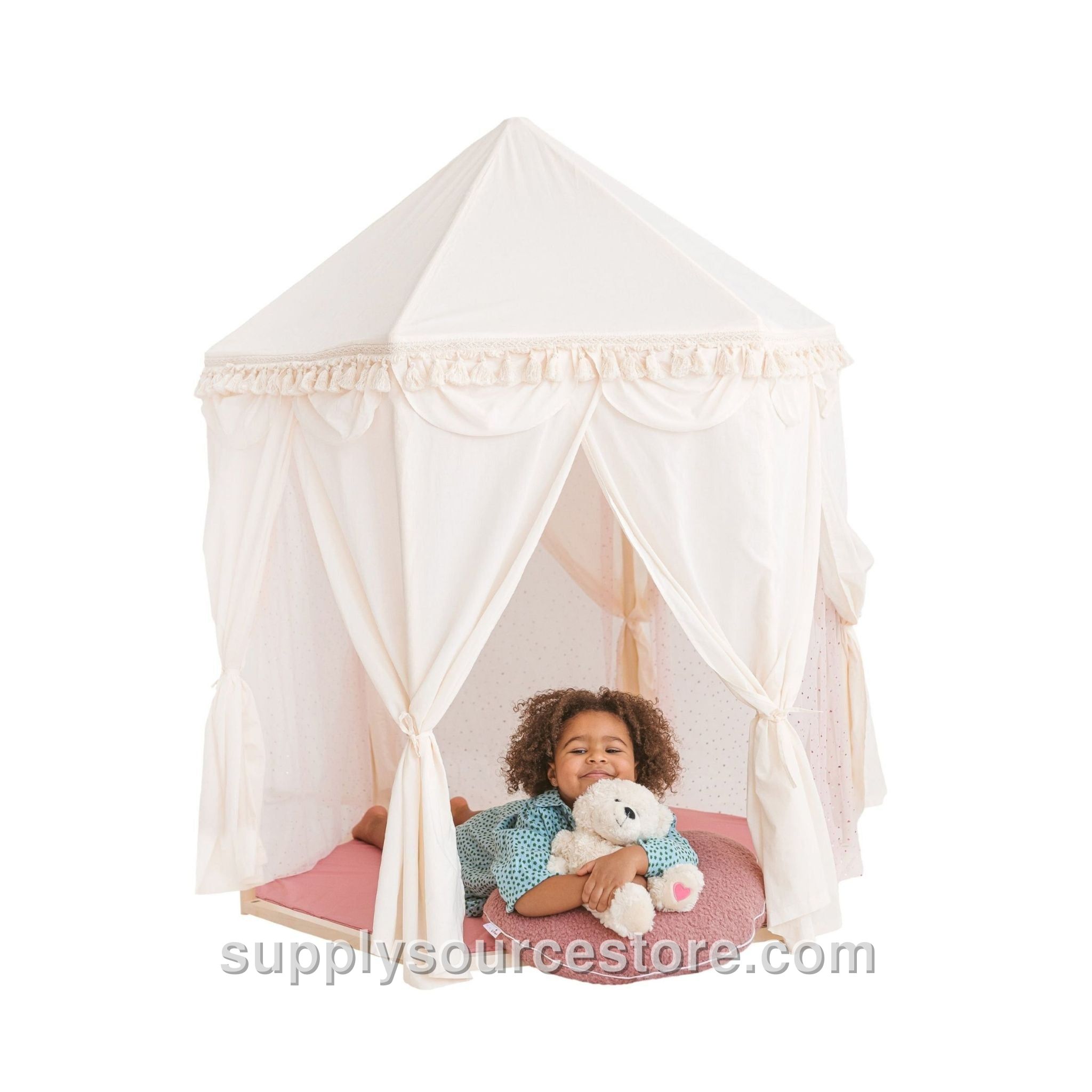 Boho Pavilion Play Tent - Ecru
