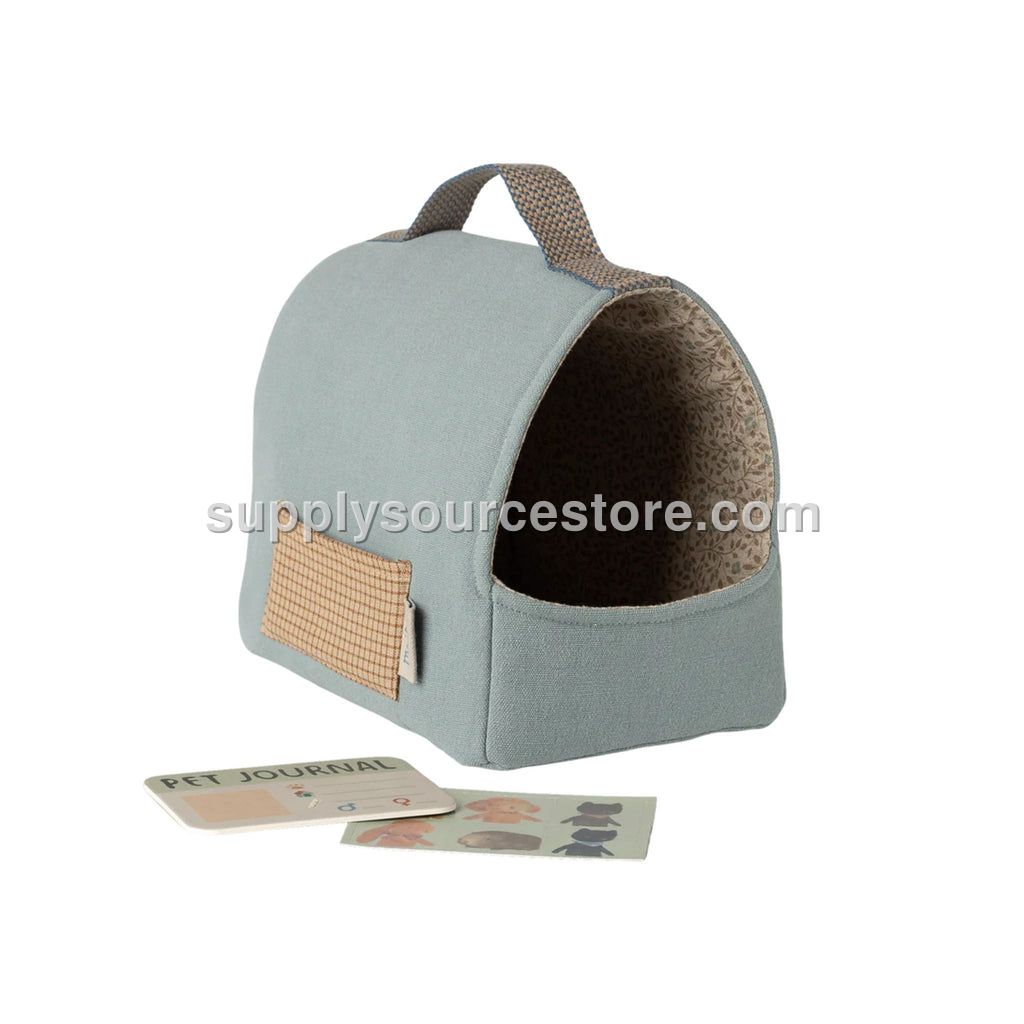 Maileg Pet Carrier - Dusty Blue
