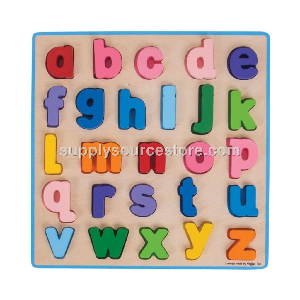 Bigjigs Toys Lowercase Alphabet Puzzle - Bright