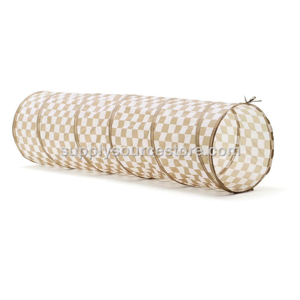 Kids Concept Tunnel - Check Khaki