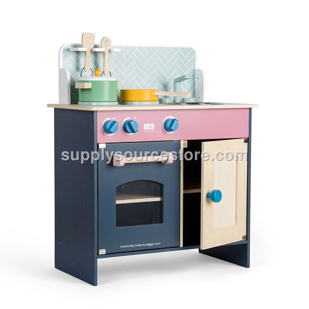 Bigjigs Toys Simply Scandi Wooden Play Kitchen