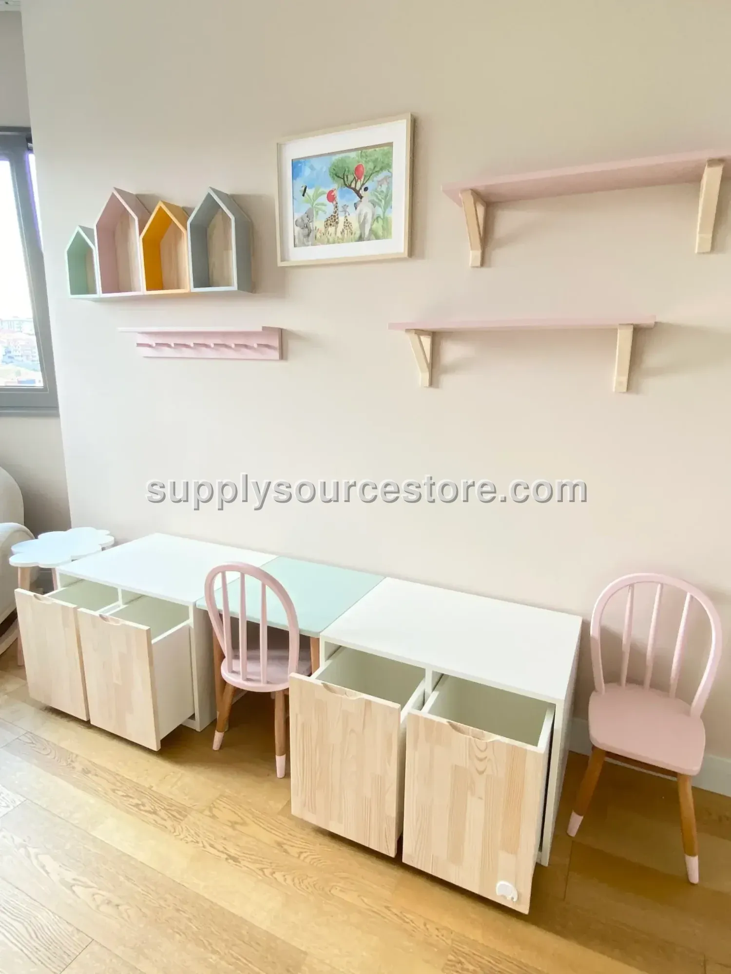 Study With Table Toy Cabinet - Multi-Purpose Children's Table Set