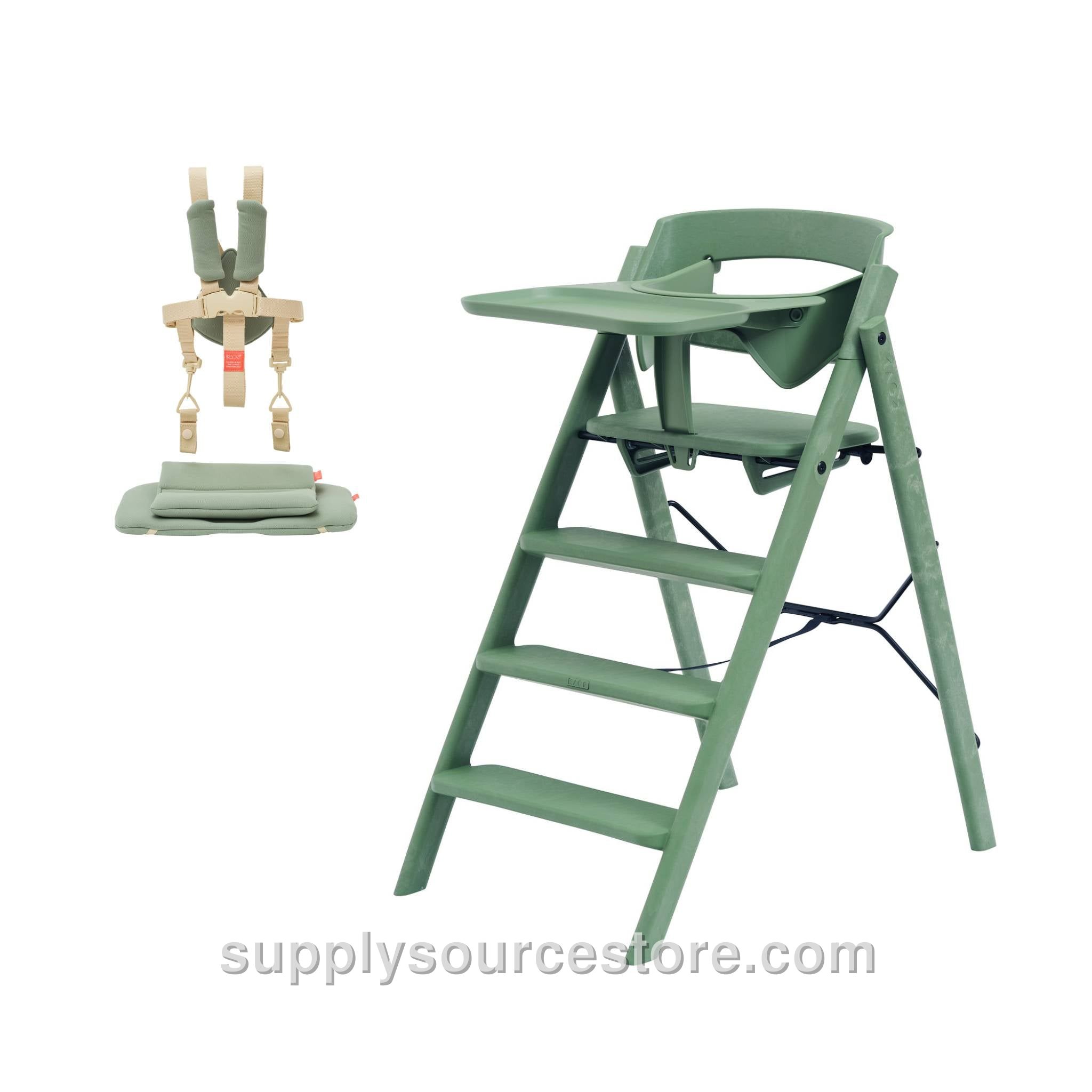 Klapp Recycled High Chair Baby Bundle - Mineral Green