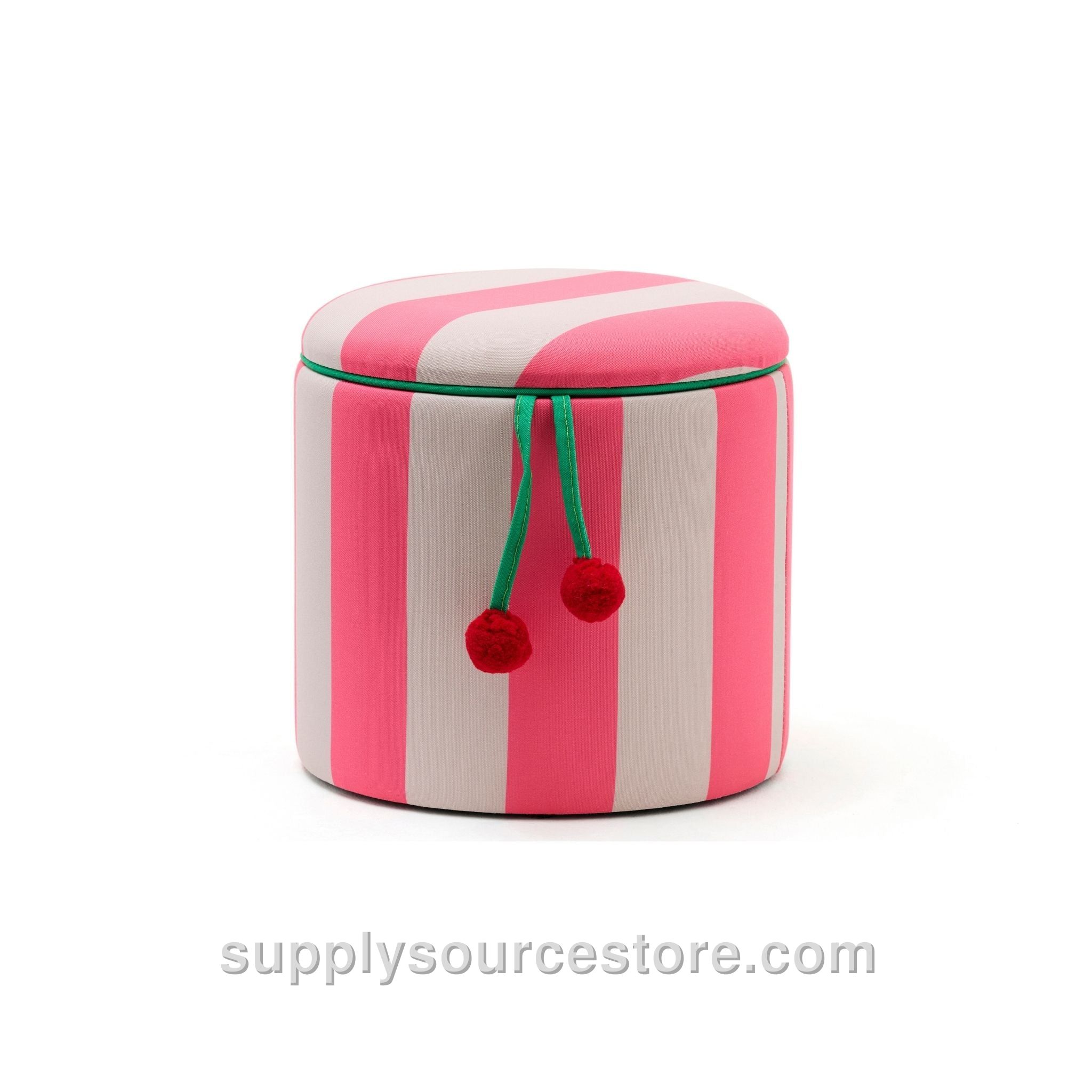 Storage Pouffe Cylinder - Pink