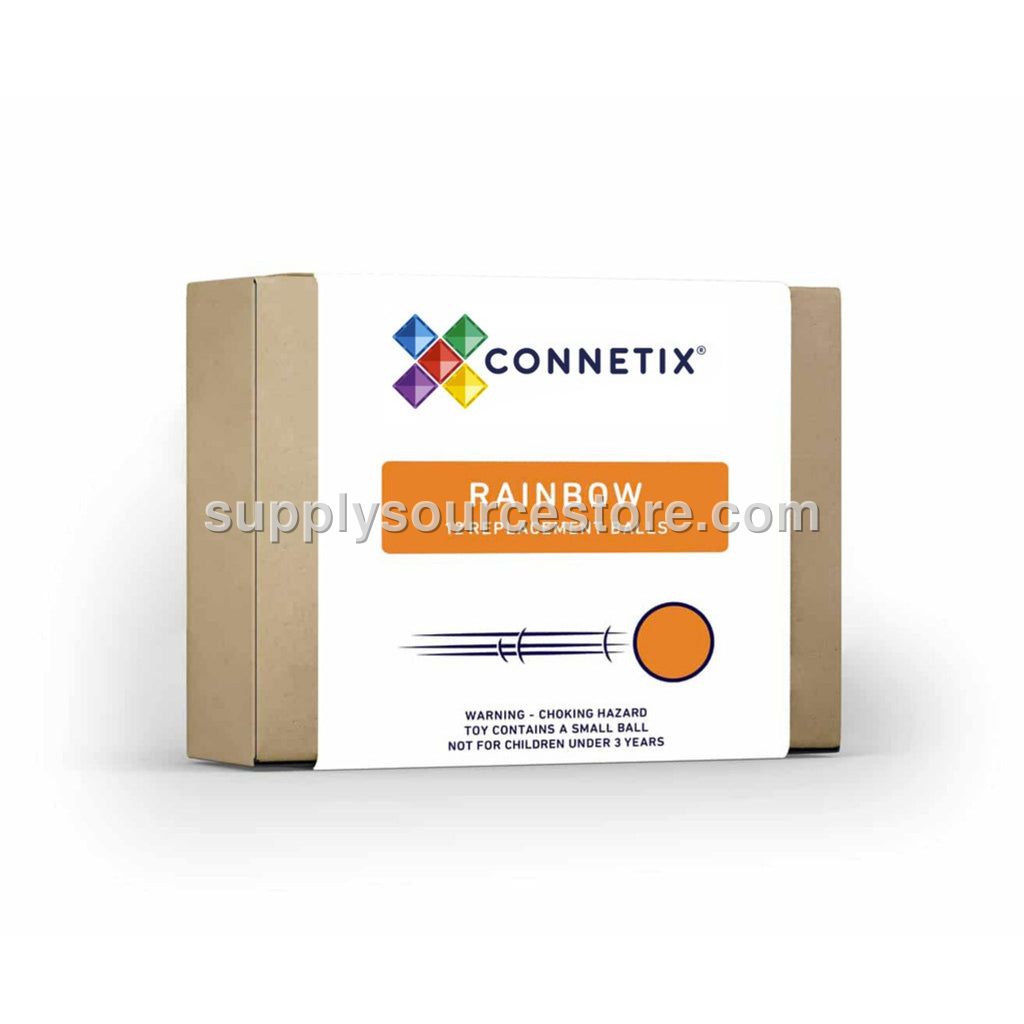 CONNETIX Magnetic Tiles 12 Piece Rainbow Replacement Ball Pack