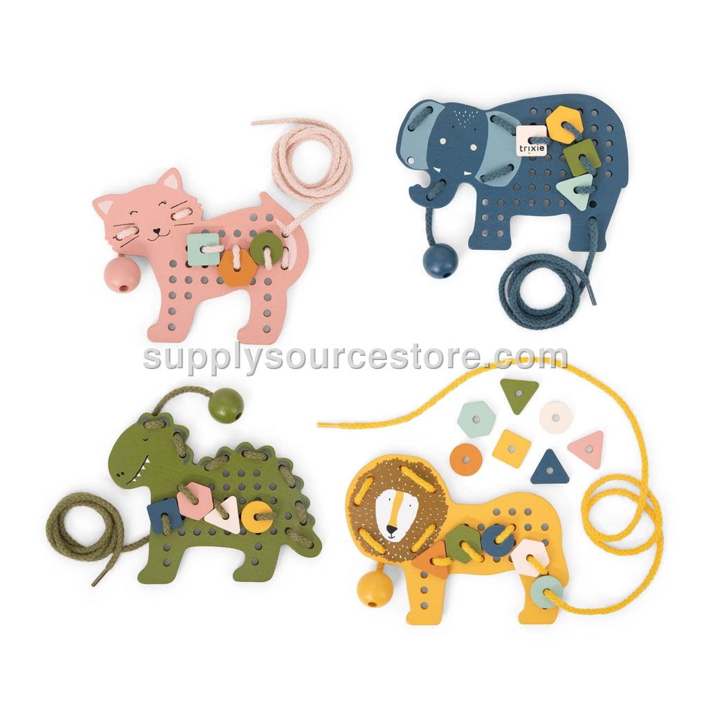 Wooden Animal Lacing Game