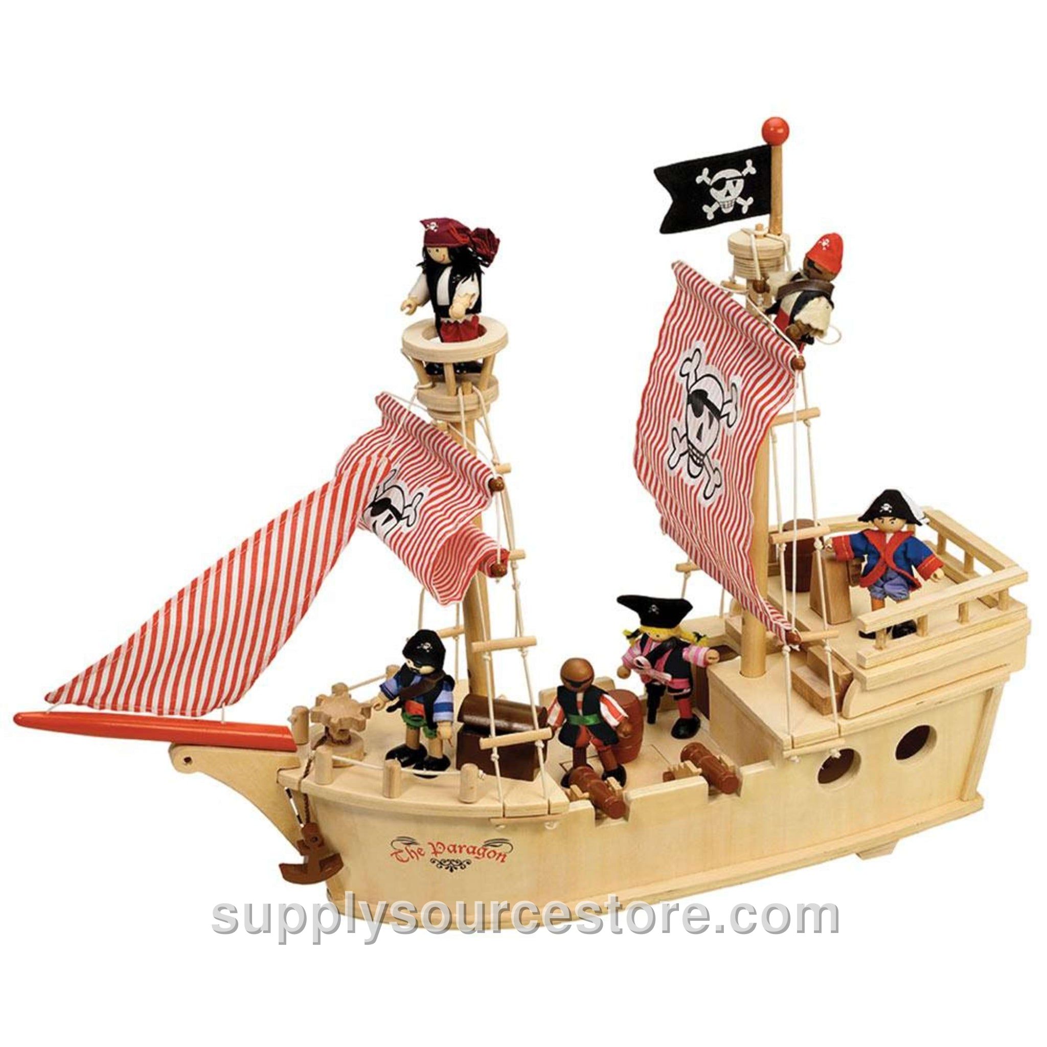 The Paragon Pirate Ship Wooden Playset