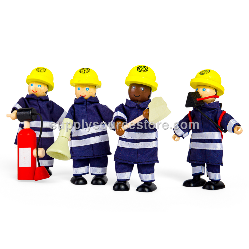 Wooden Firefighters Toy Set