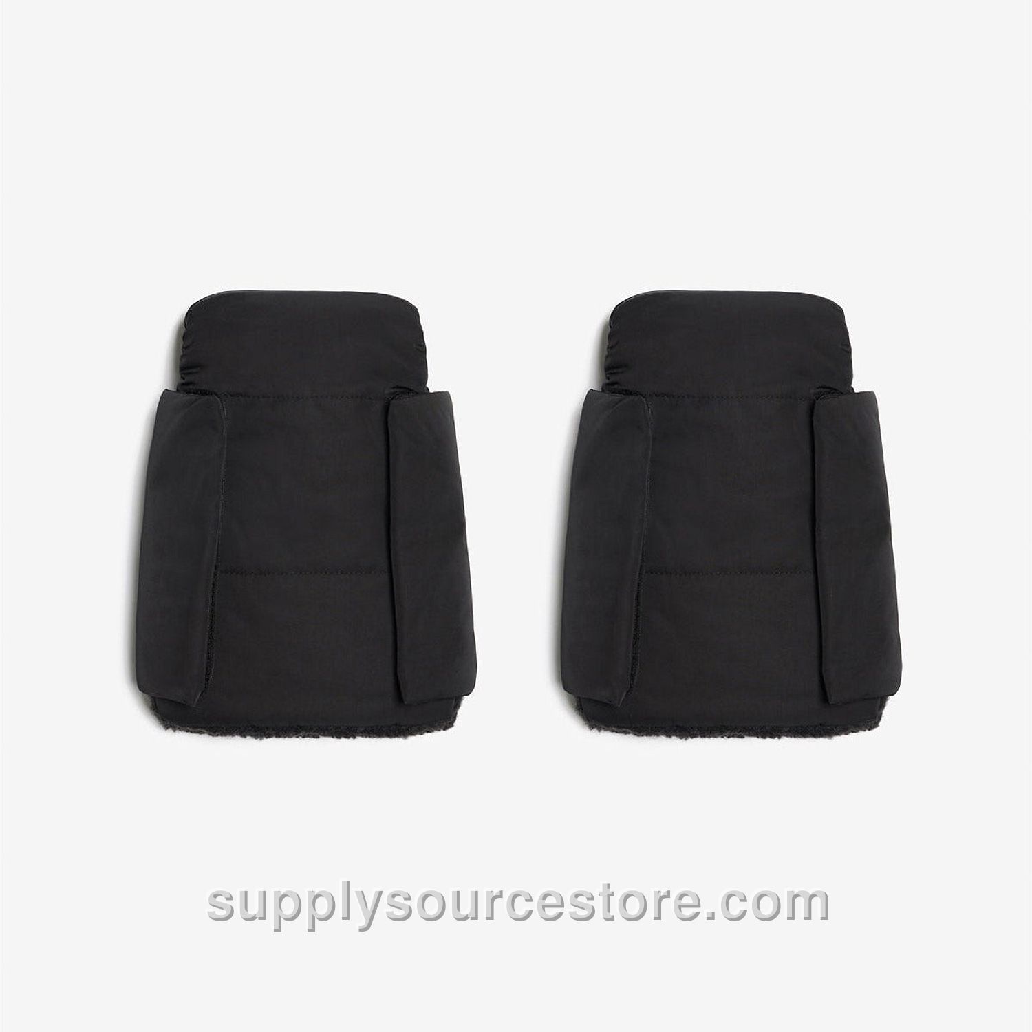 Universal Buggy Handmitts - Black Quilted