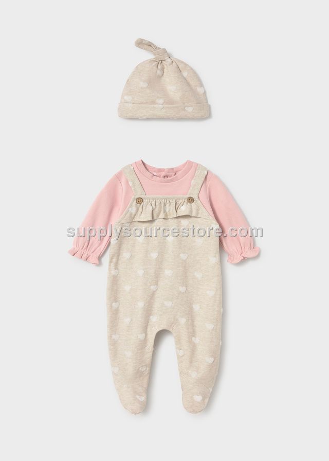 MAYORAL 2651 Rosa Baby Hat Jumpsuit