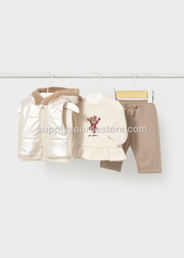 MAYORAL 2686 Almond Belt 3-Piece Set