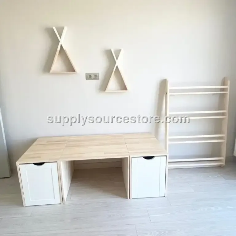 Toy Boxed Activity Desk - Swedish Spruce Wooden Children's Desk