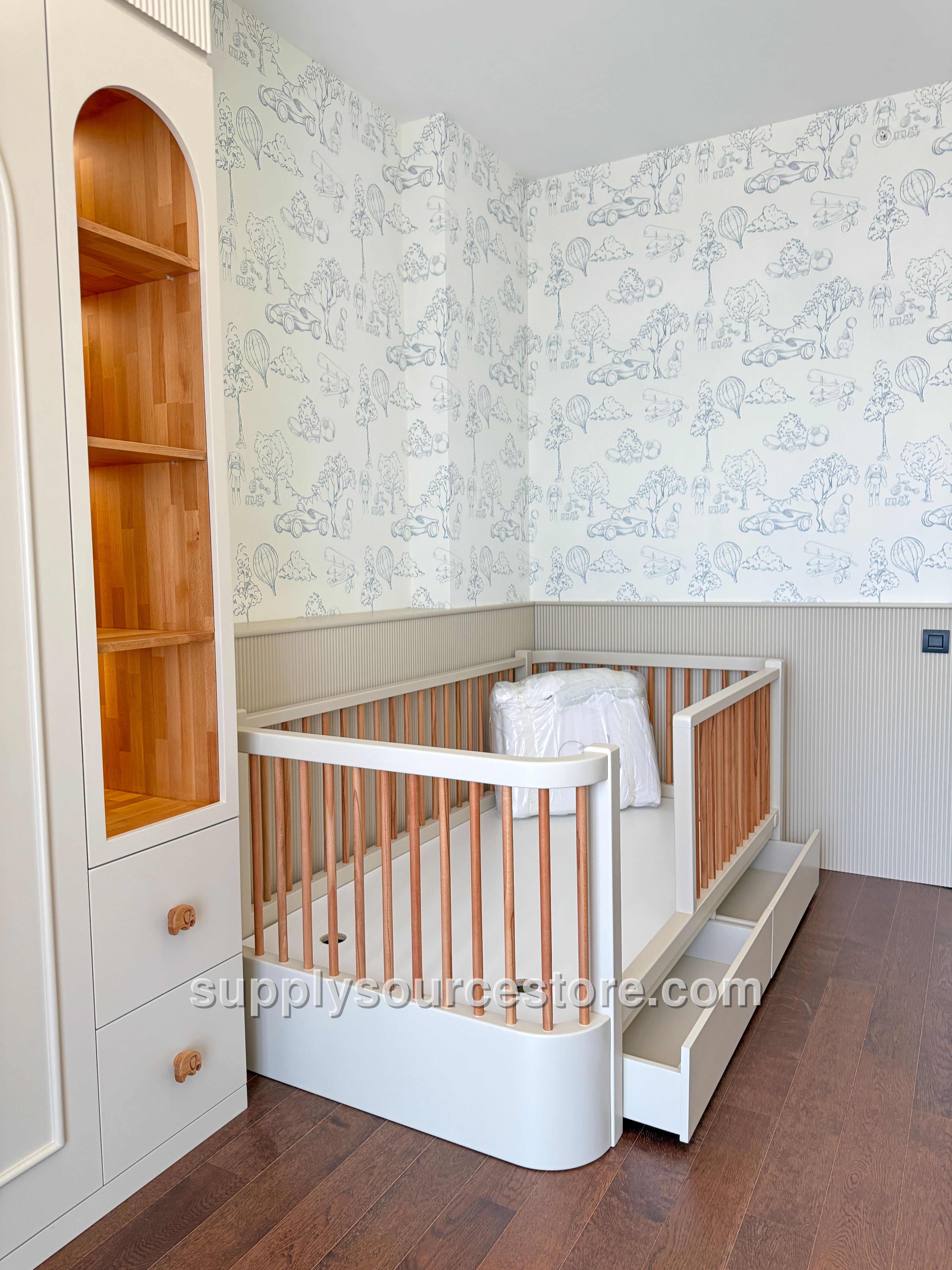 Petra Series Double Color Drawer Montessori Bed