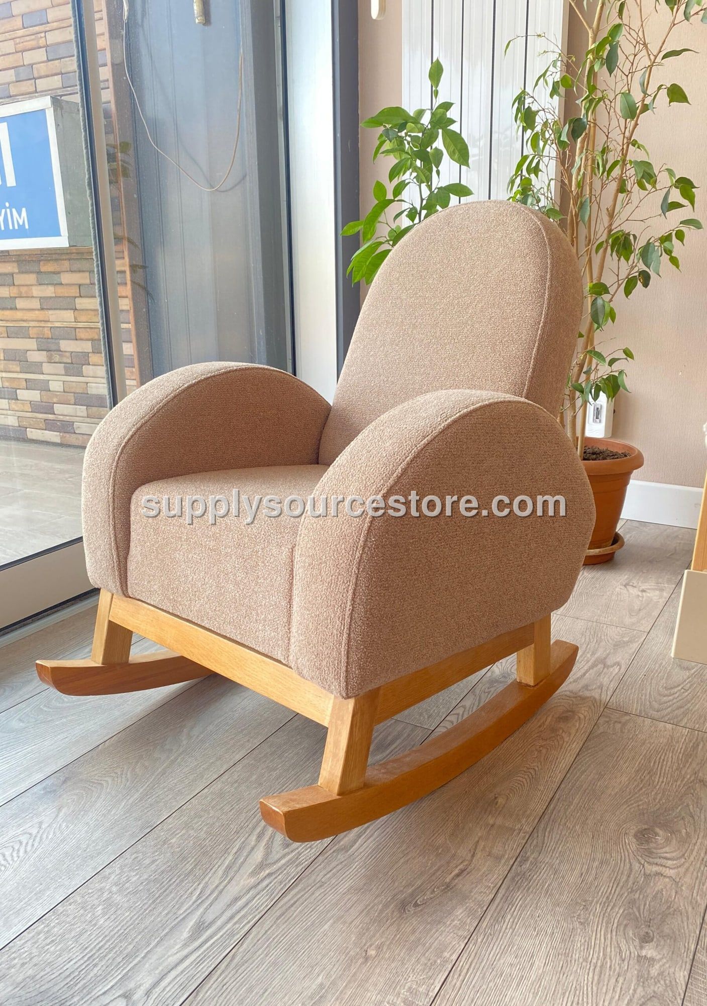 Teddy Fabric Rocking Kids Chair