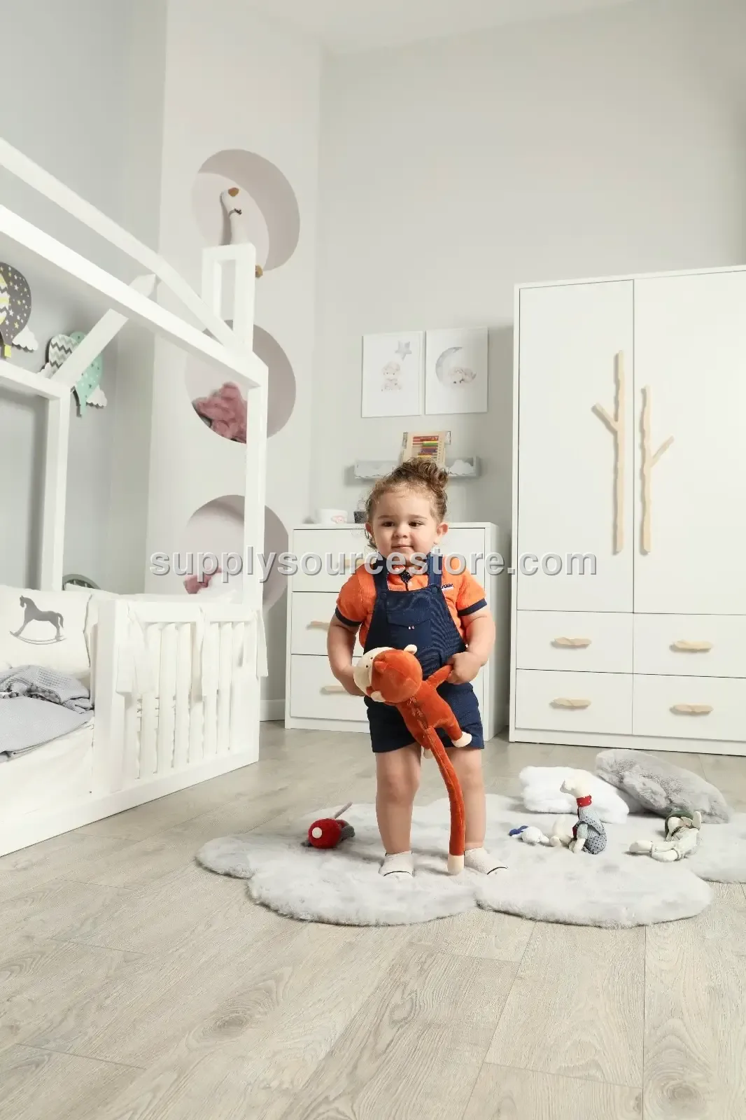 Tree Branch Kulplu Children's Wardrobe | Natural Themed 2 With Doors Cabinet