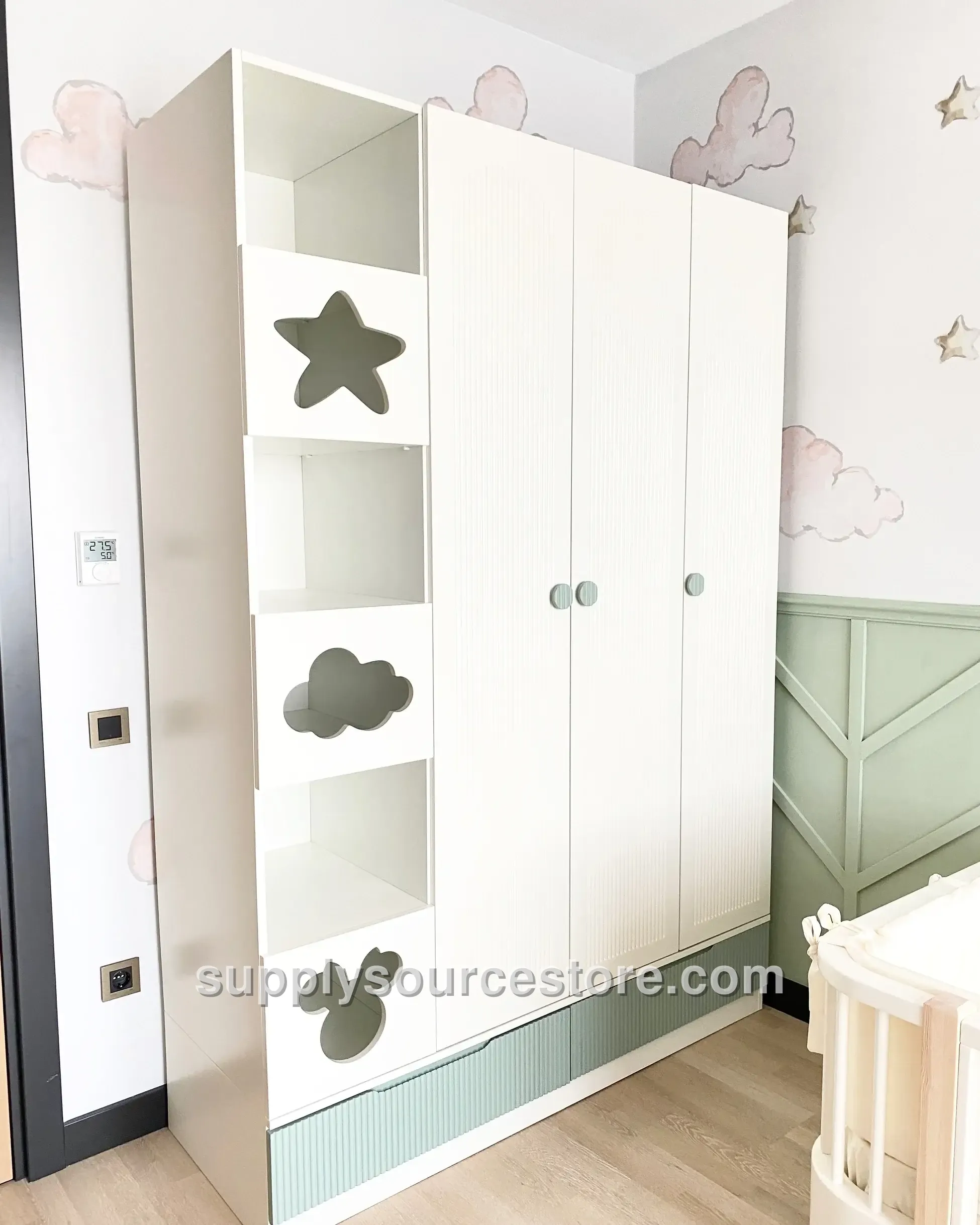 Aria Series Triple-Door Kids Wardrobe