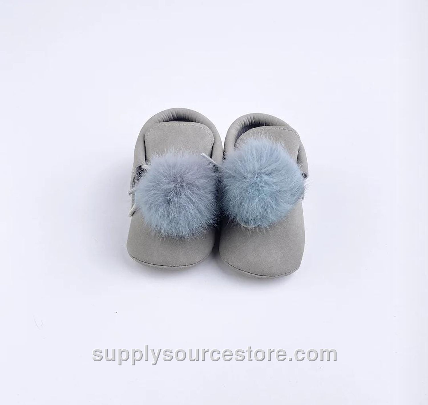 Gray Suede Moccasin Shoe