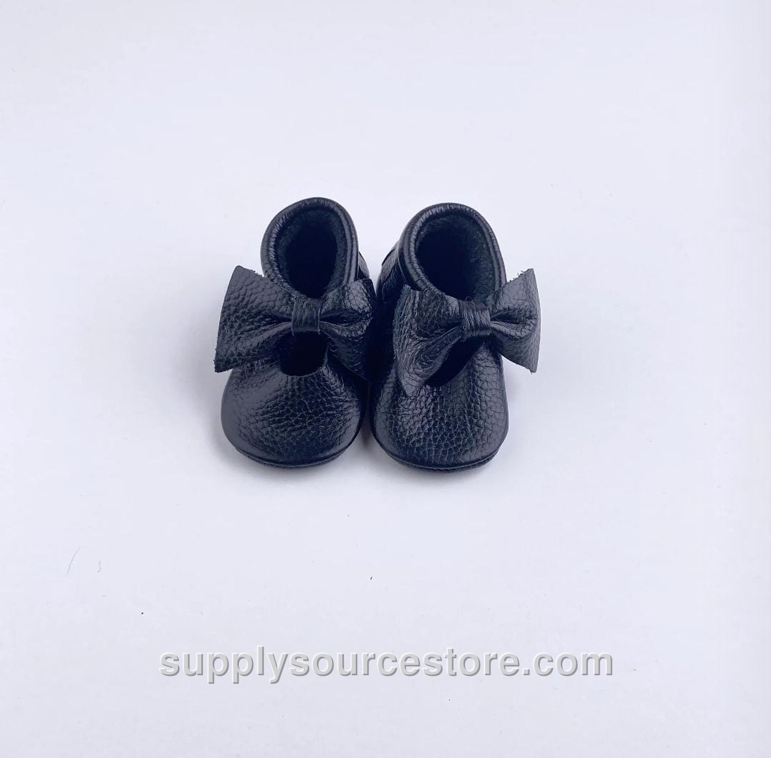 Black Leather Moccasin Shoe