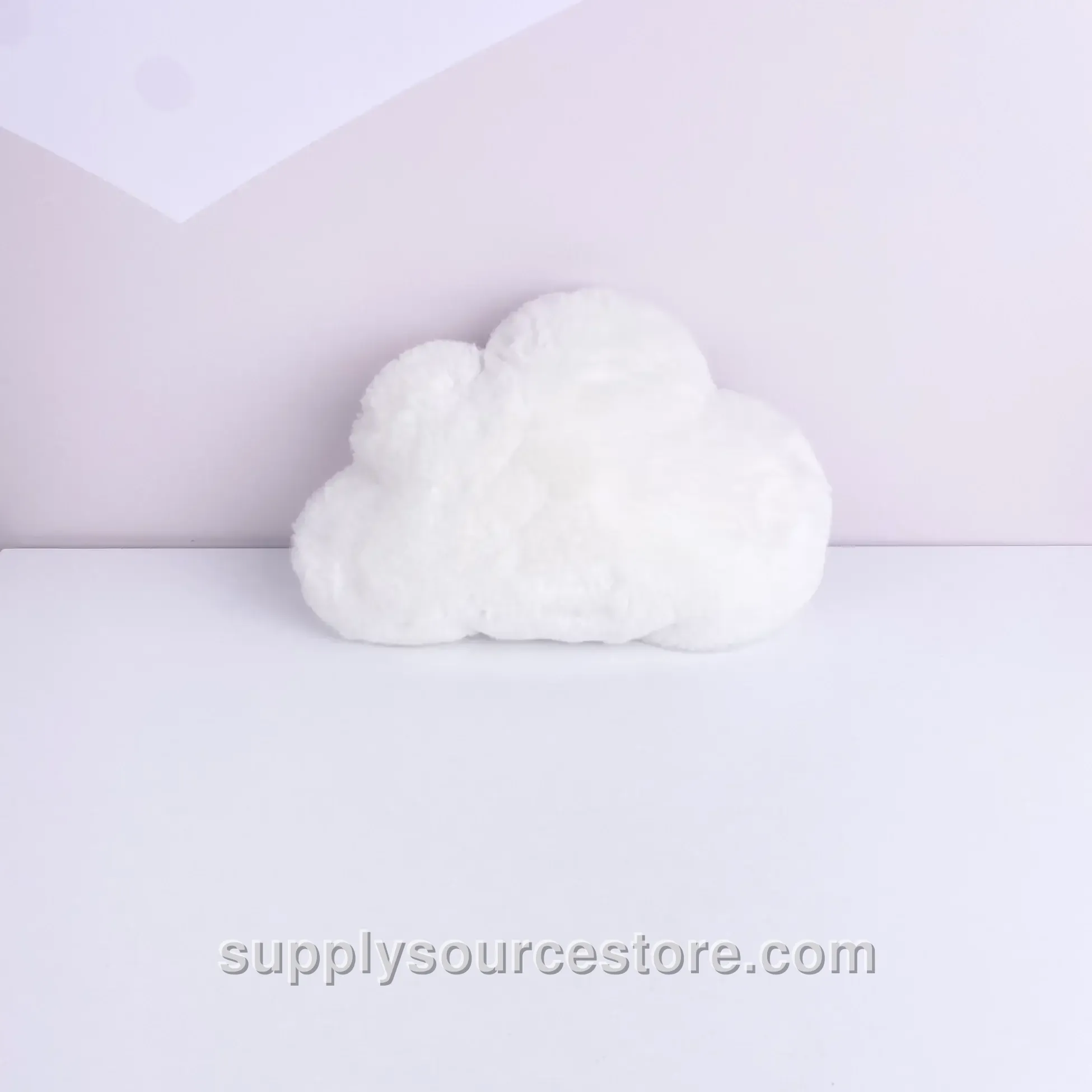 White Half Cloud Decorative Pillow