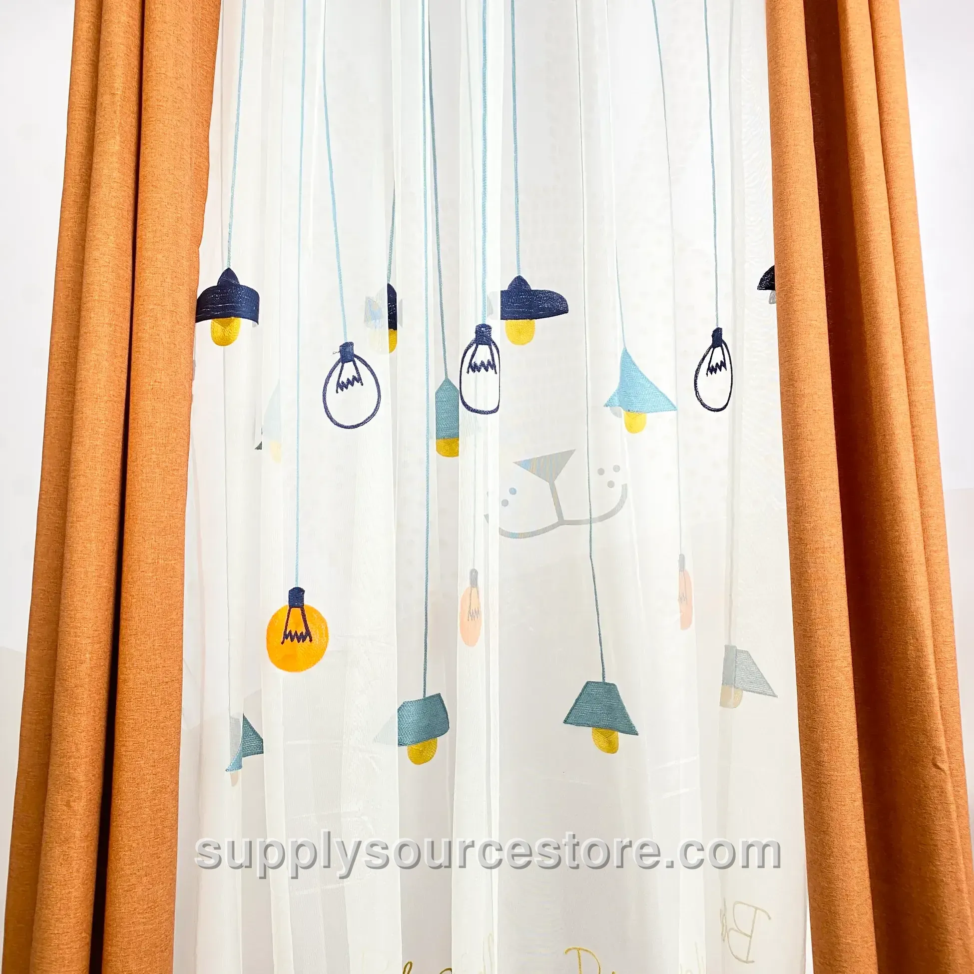 Lamba Embroidered Curtain Set · SS-005885