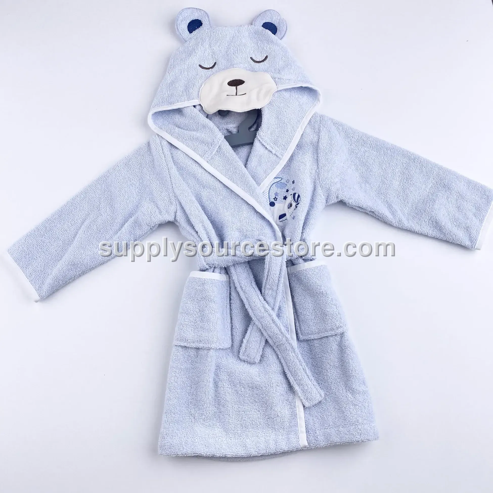 Blue Bathrobe with Pocket
