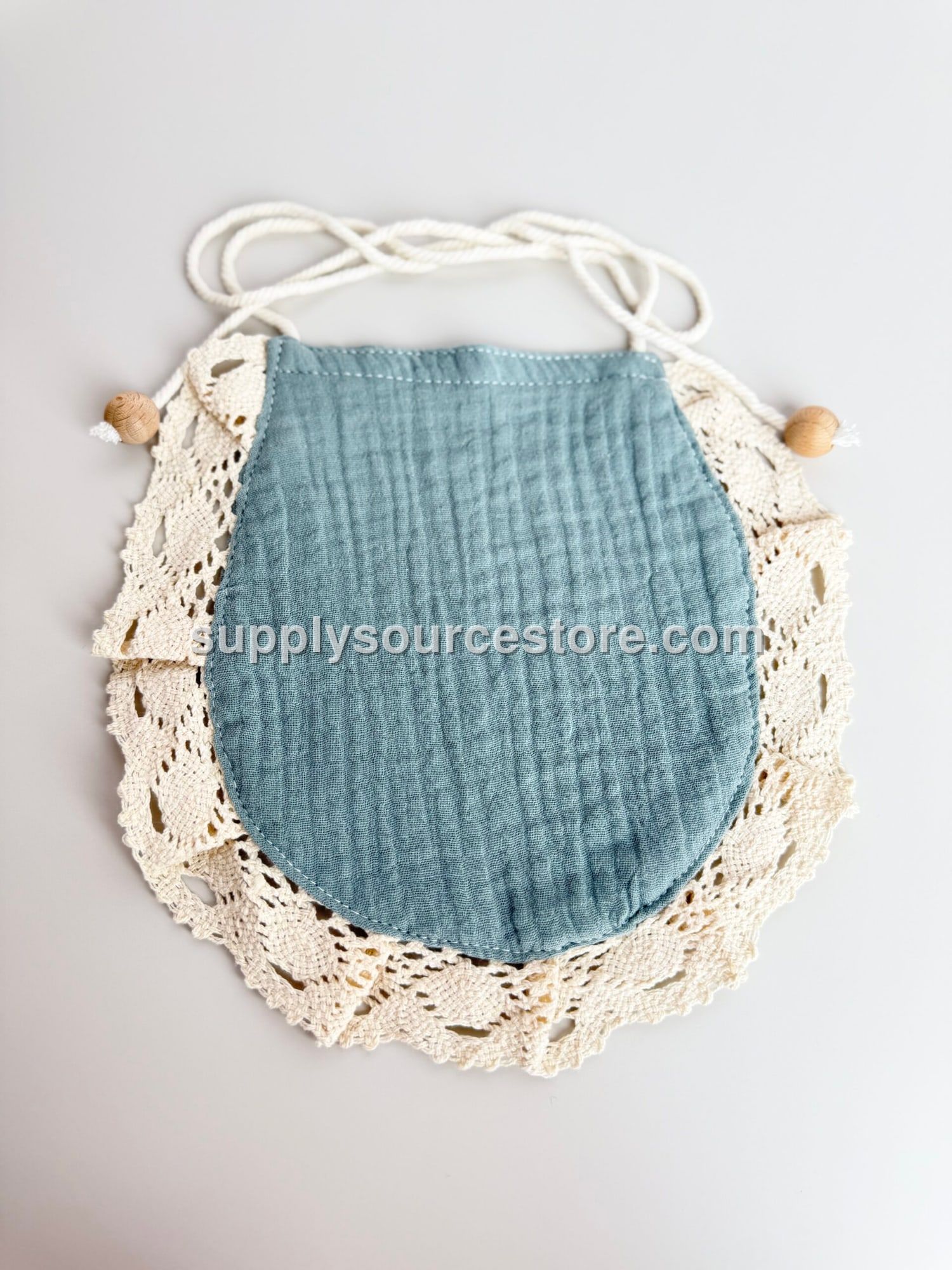 Lace Detail Bib Petrol Green