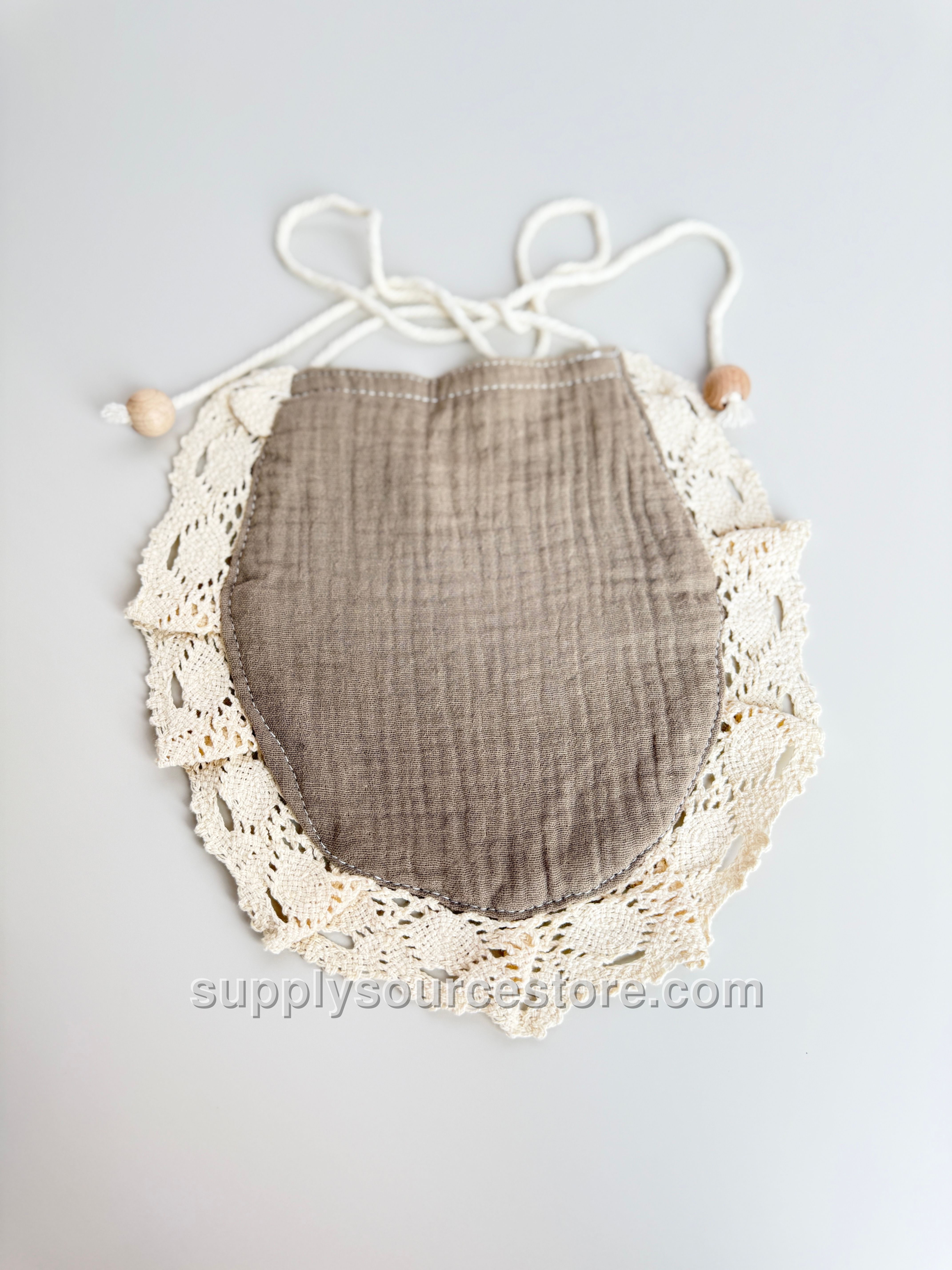 Brown Lace Detail Apron