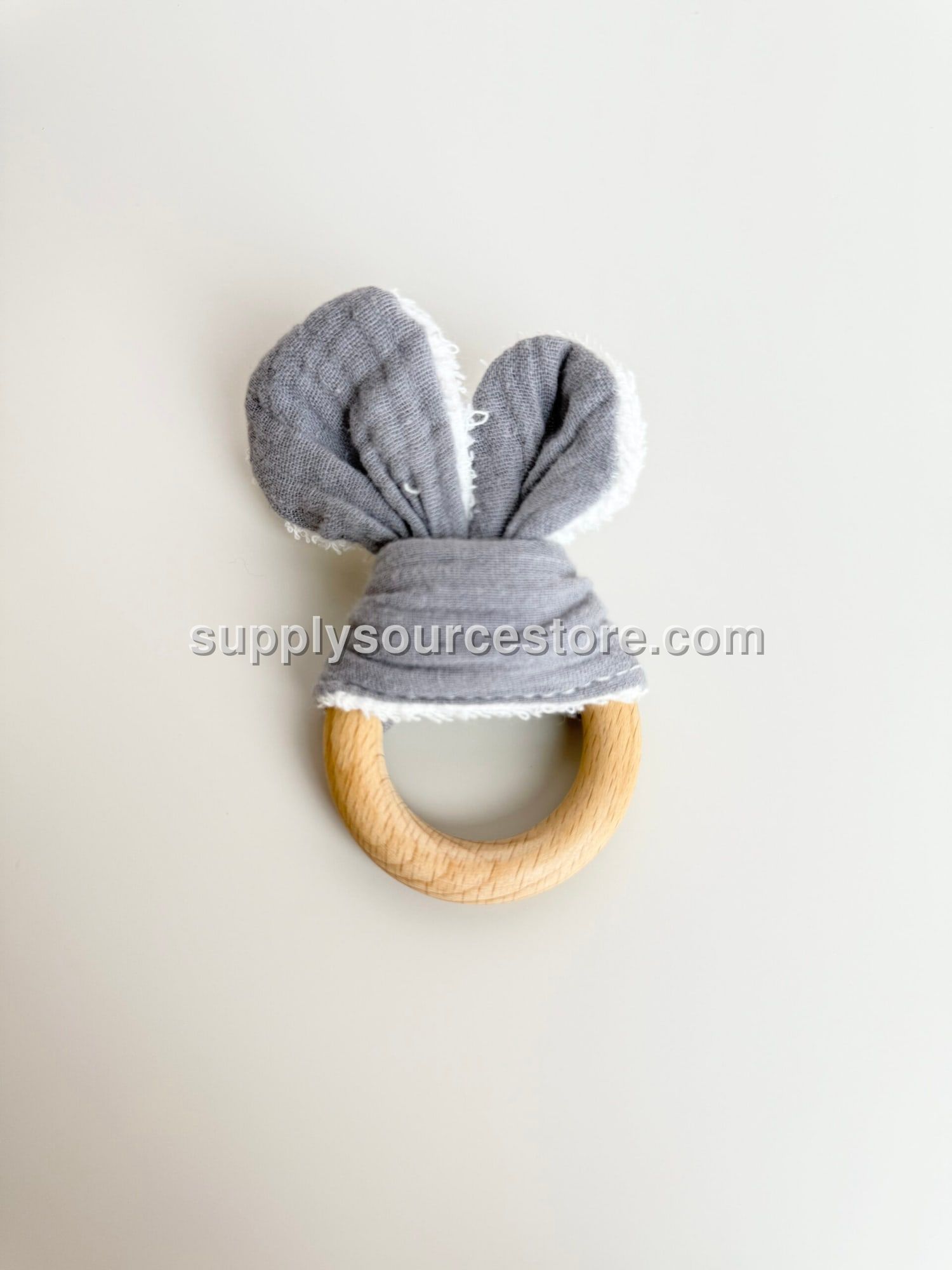 Gray Rabbit Ear Teething Chew