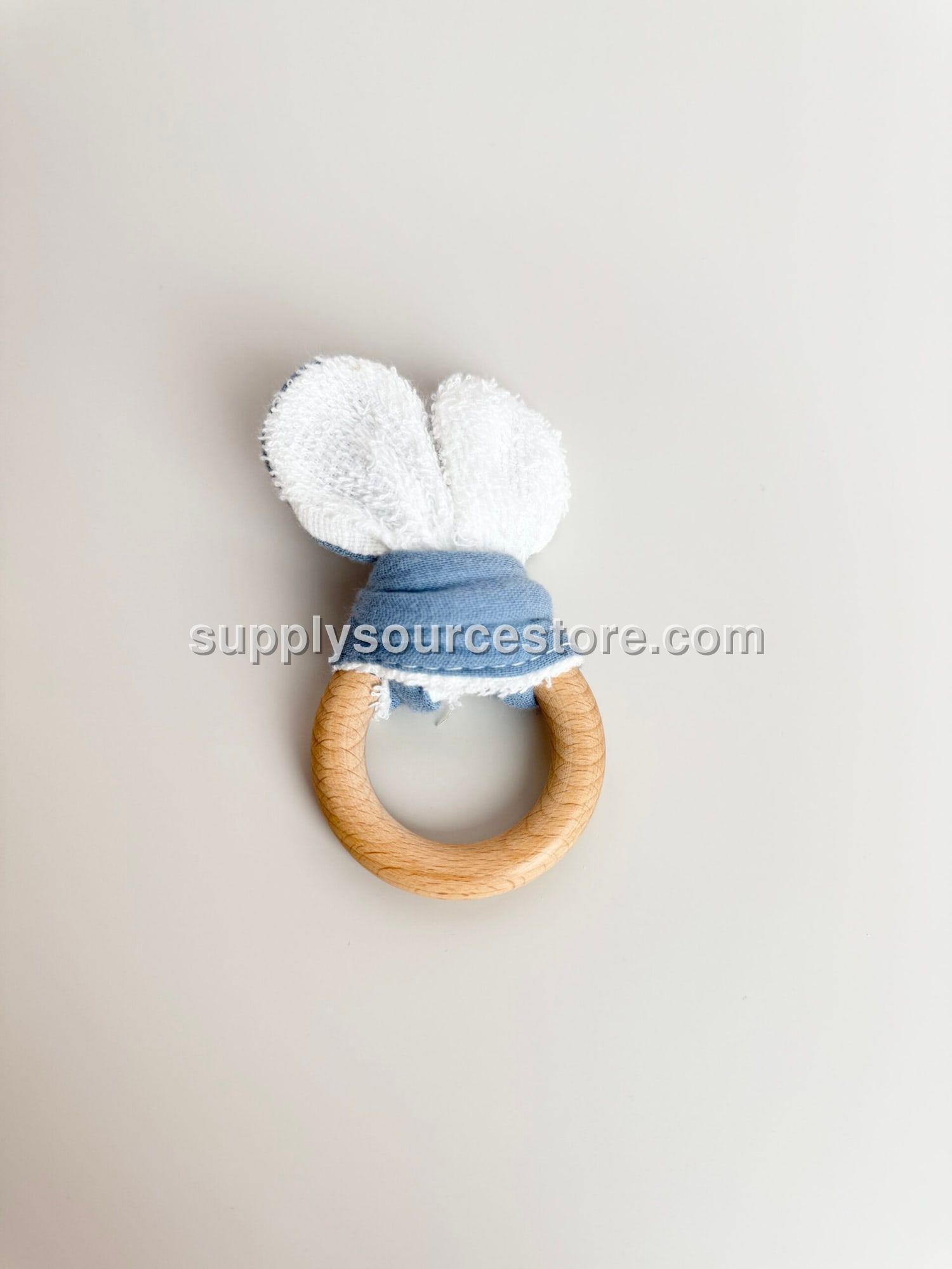 Petrol Blue Rabbit Ear Teething Chew