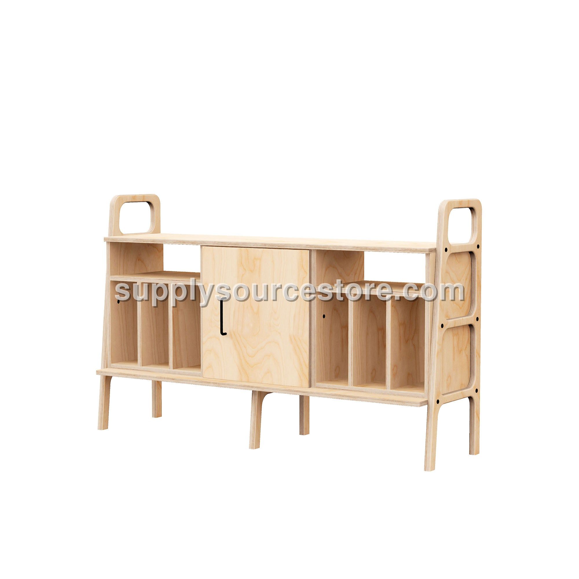 Vinyl Record Credenza · Two Vinyl Bays & Cabinet · 143 cm
