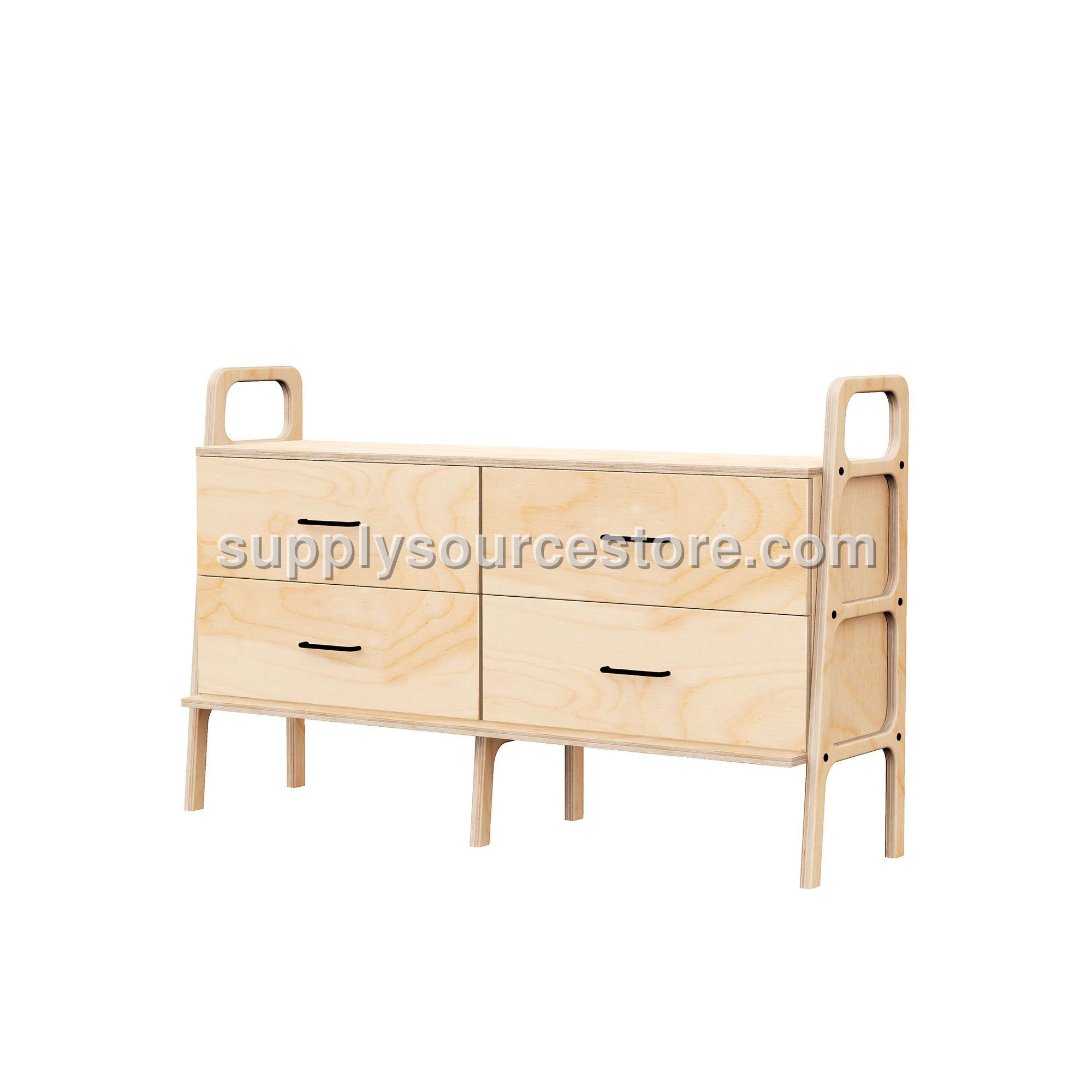 Mid-Century Credenza · All Drawers · 143 cm (56.3 in)