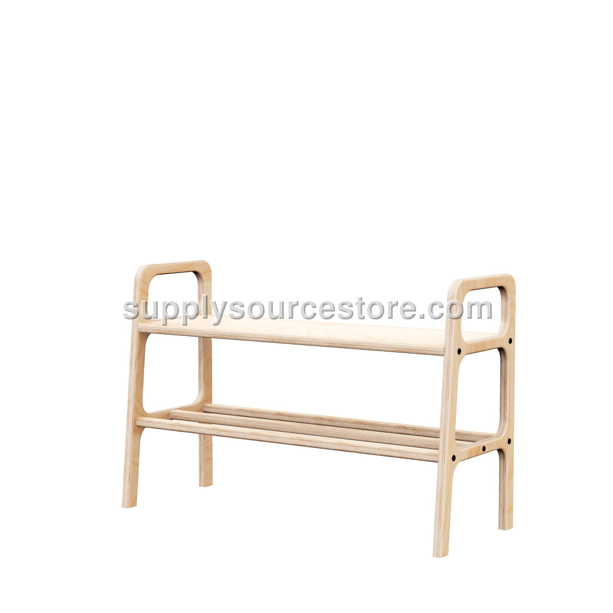 Japandi Shoe Bench with Cushion