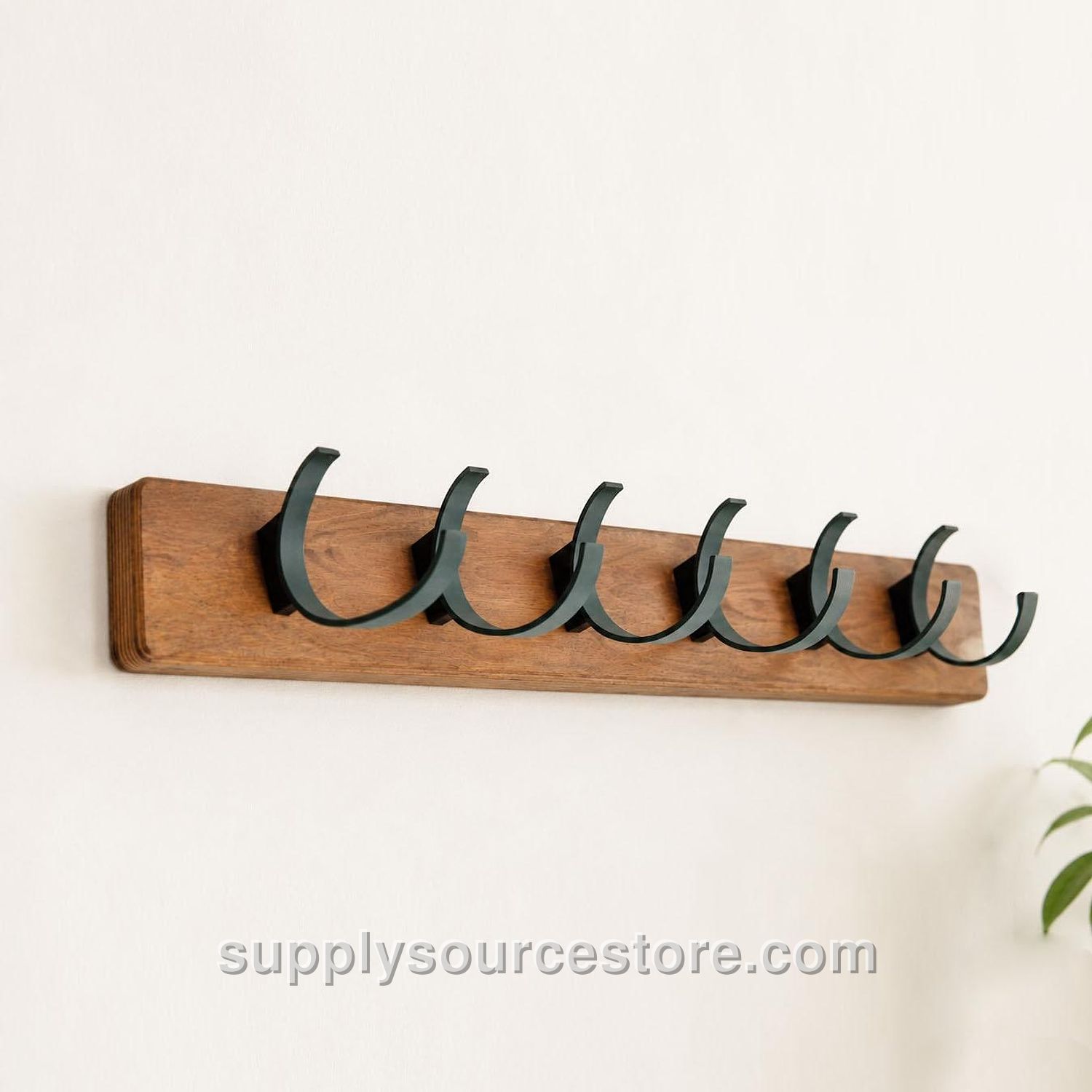 Wall Coat Rack · 100 cm (39.4 in) · Round Hooks