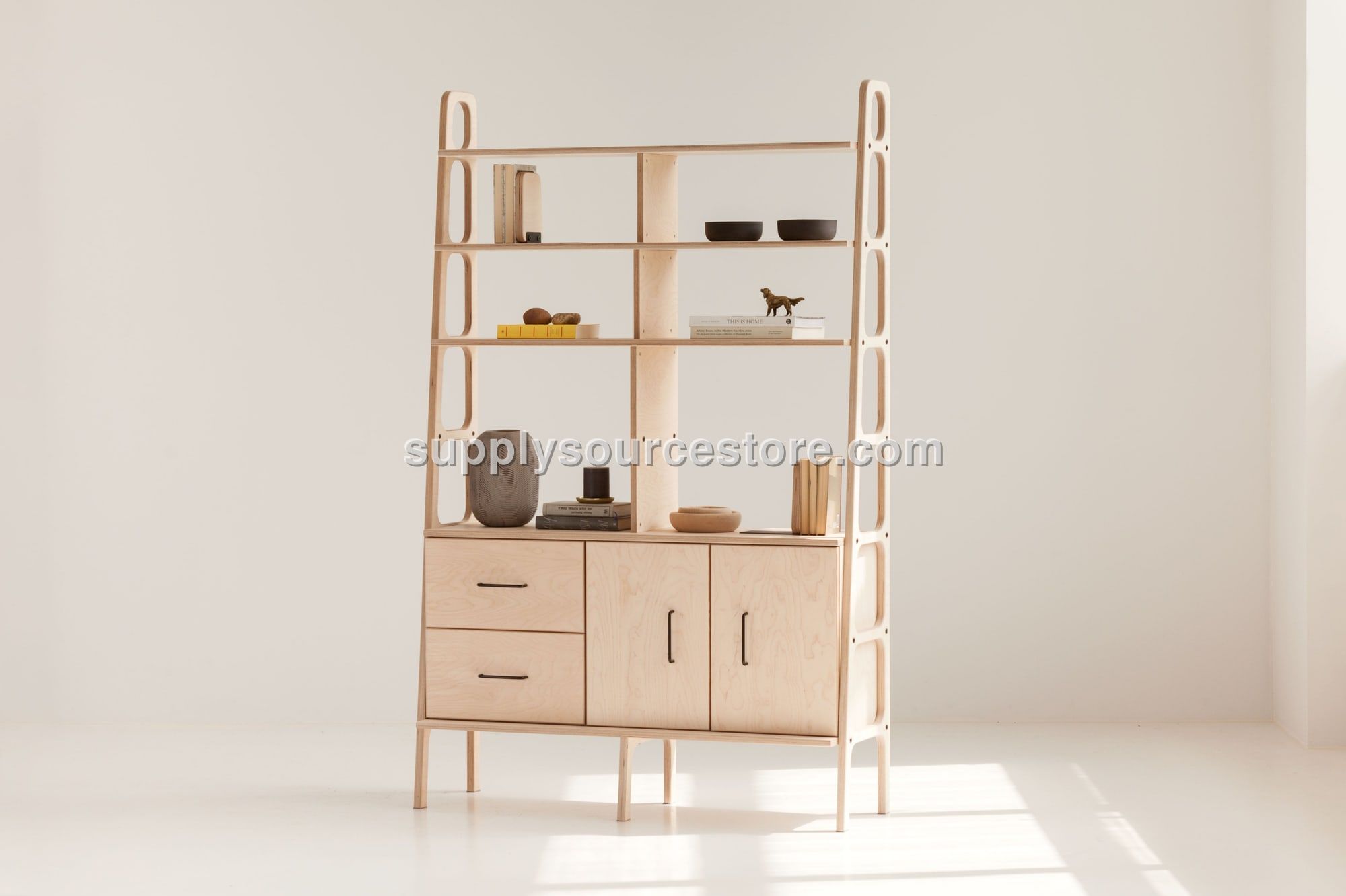 Maxi Bookcase · 120 cm · Drawers + Cabinet