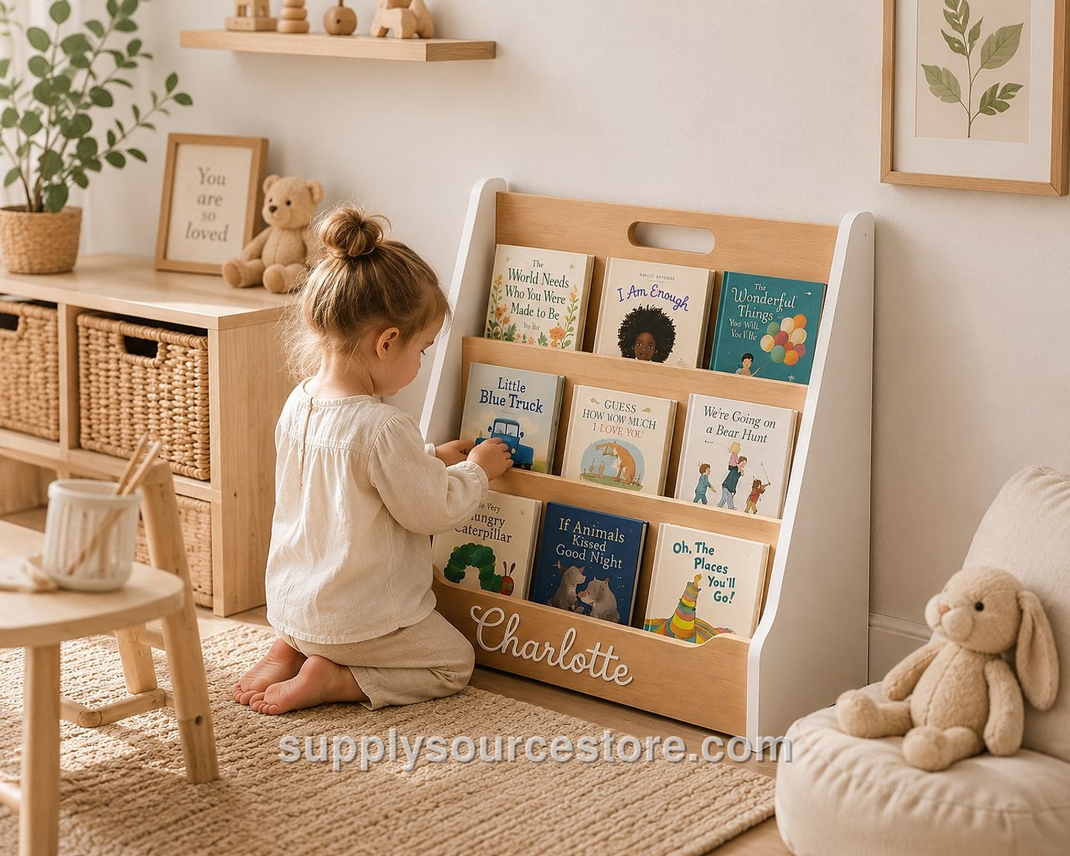 Front Facing Kids Bookshelf for Montessori Nursery and Preschool Reading Spaces