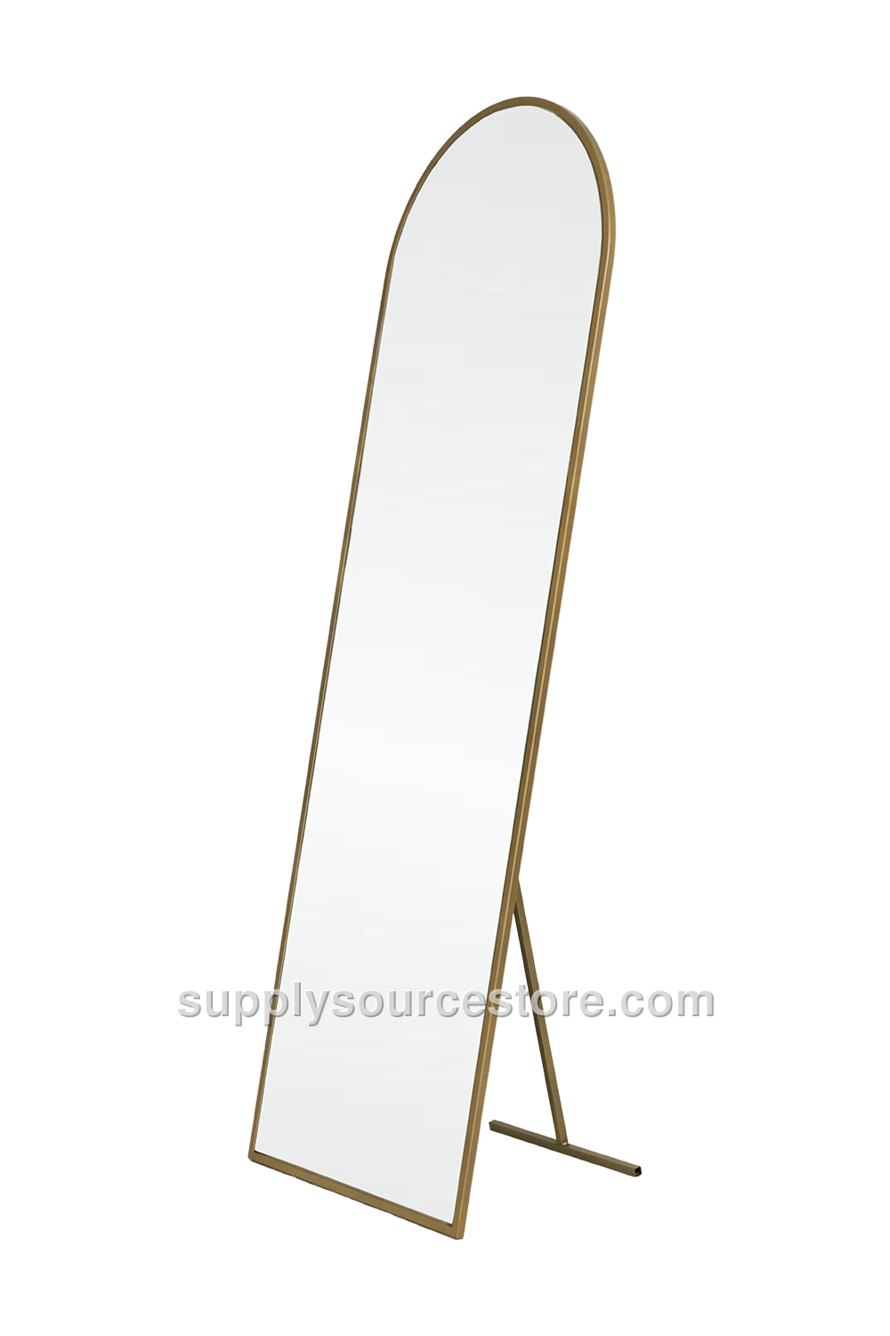 Gold Metal Standing Full-Length Mirror