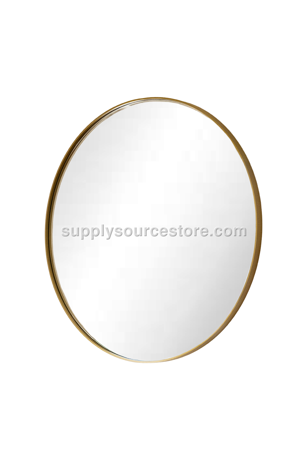 Gold Metal Round Mirror - 75 cm