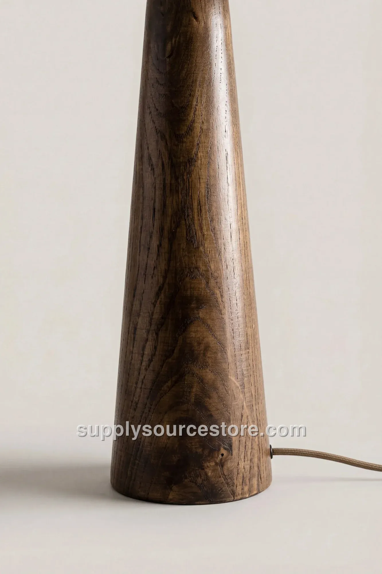 Pill-Capped Wooden Lamp