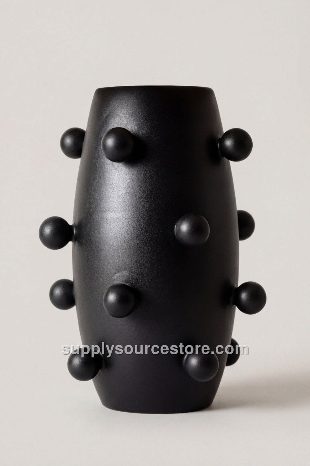 Black Pom-Pom Vase