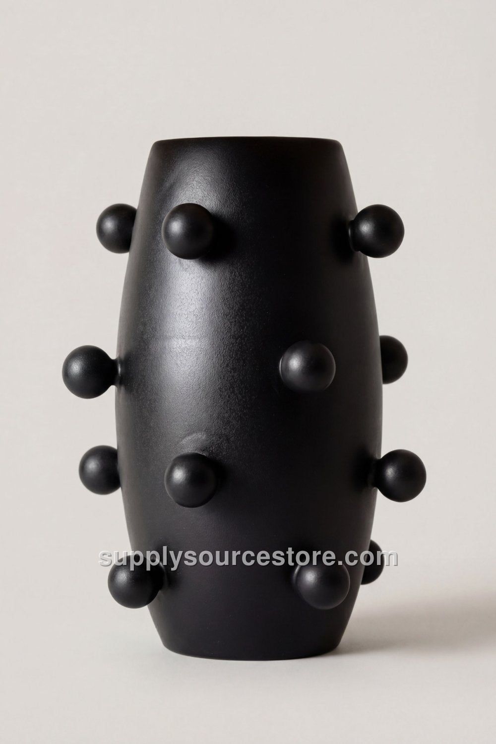 Pom-Pom Black Vase