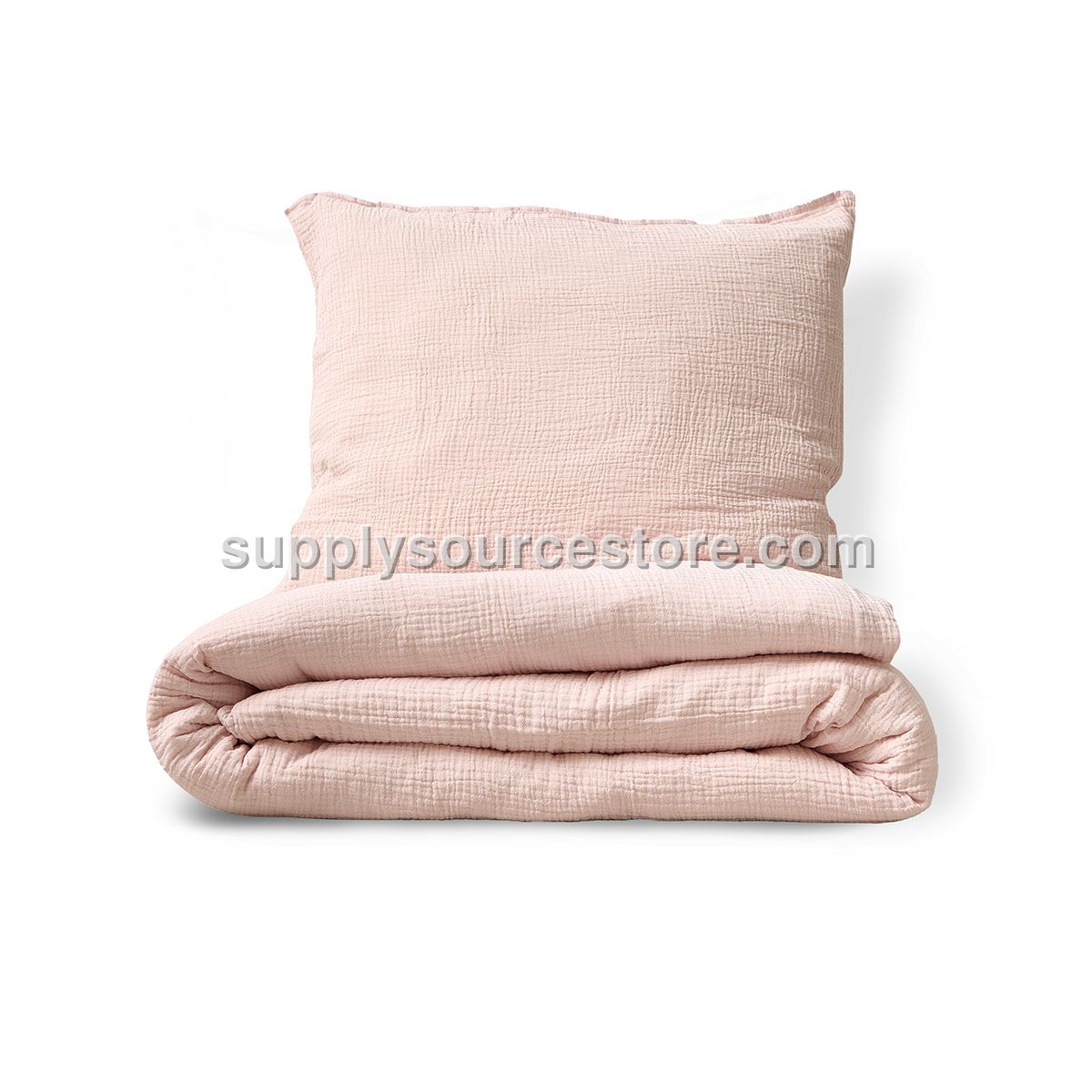 Duvet cover set muslin cotton | 120 x 150 cm (47.2 x 59.1 in) | Pink