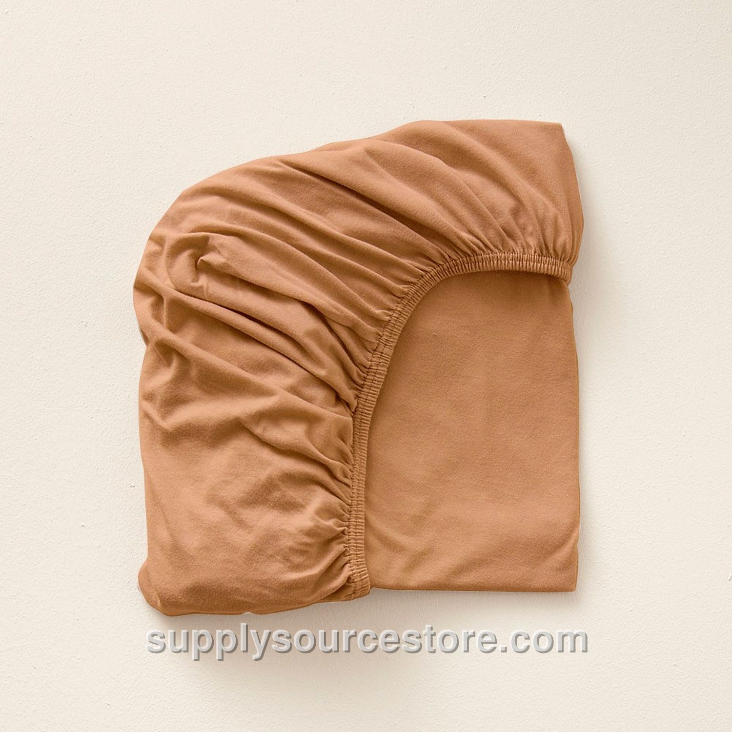 Organic Cotton Jersey Fitted Sheet 75x95 cm (29.5 x 37.4 in) | Tan