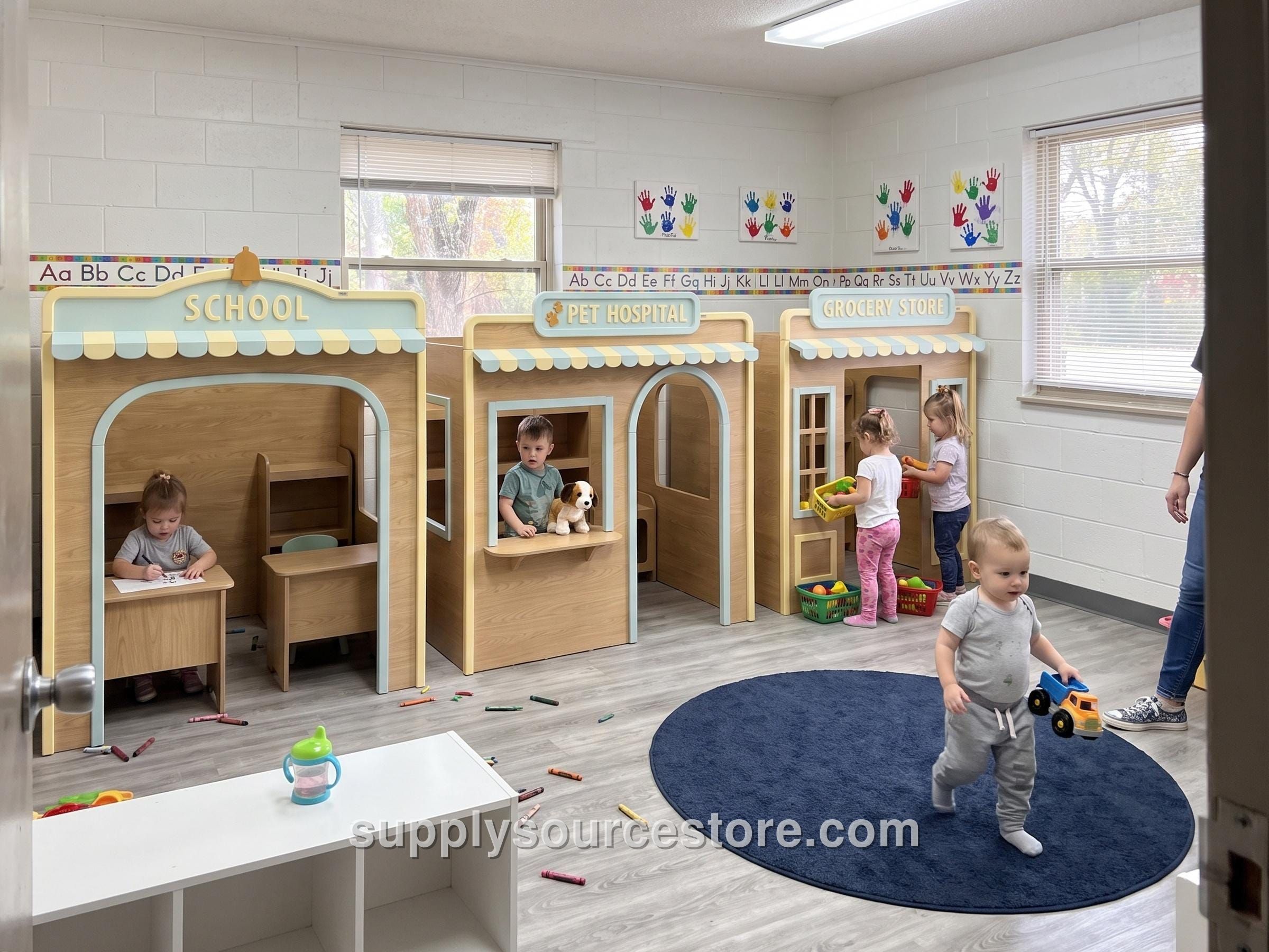 Customizable Wooden Playhouse Set