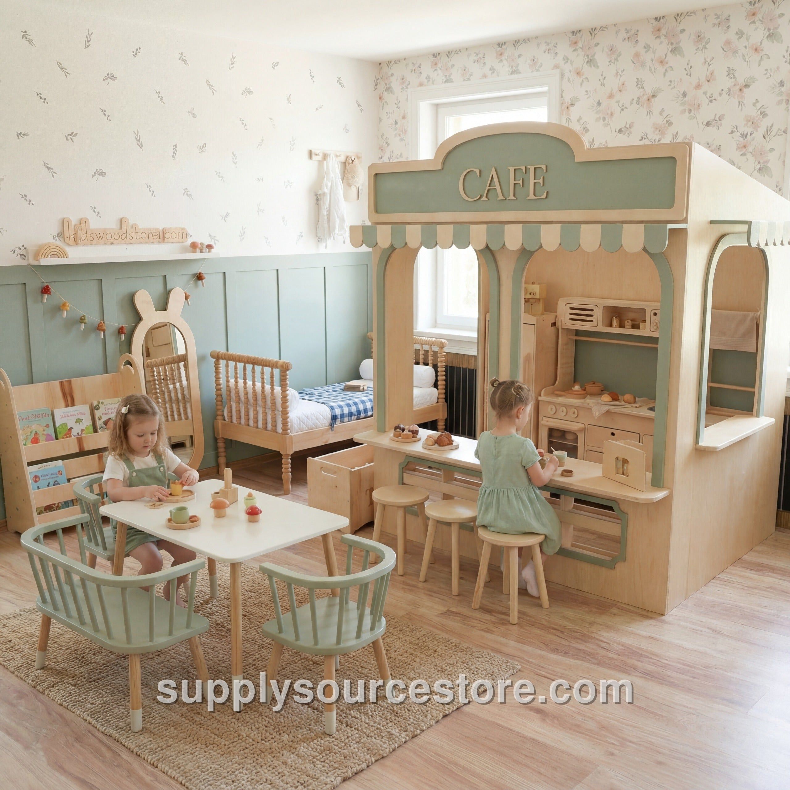 Handcrafted Indoor Role‑Play Café Playhouse
