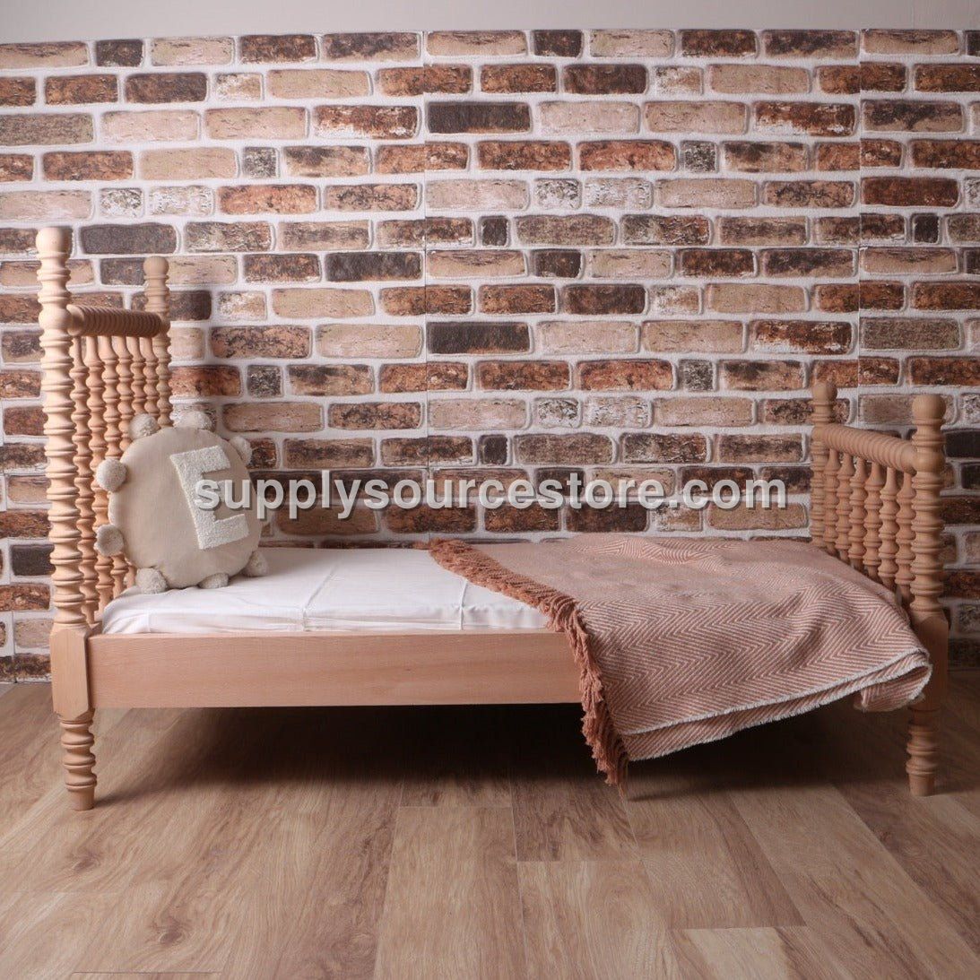 Jenny Lind Spindle Bed – Natural Honey Finish, Custom Size and Color