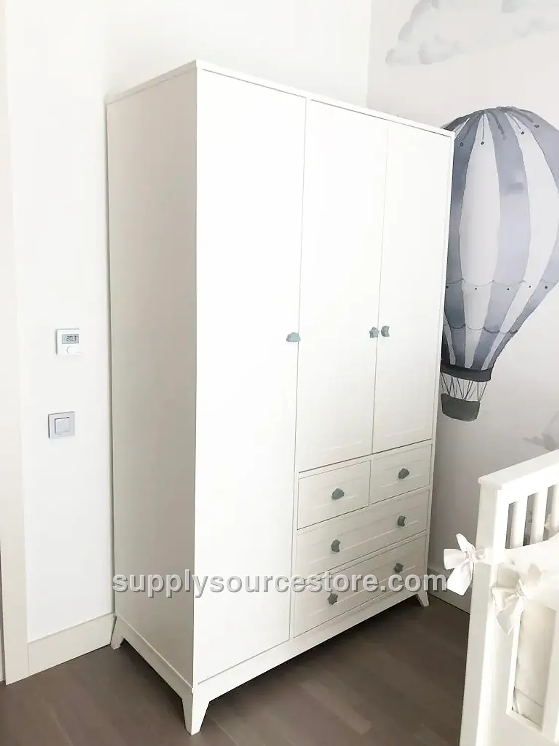 Cloud Series 3-Door Dresser with Drawers