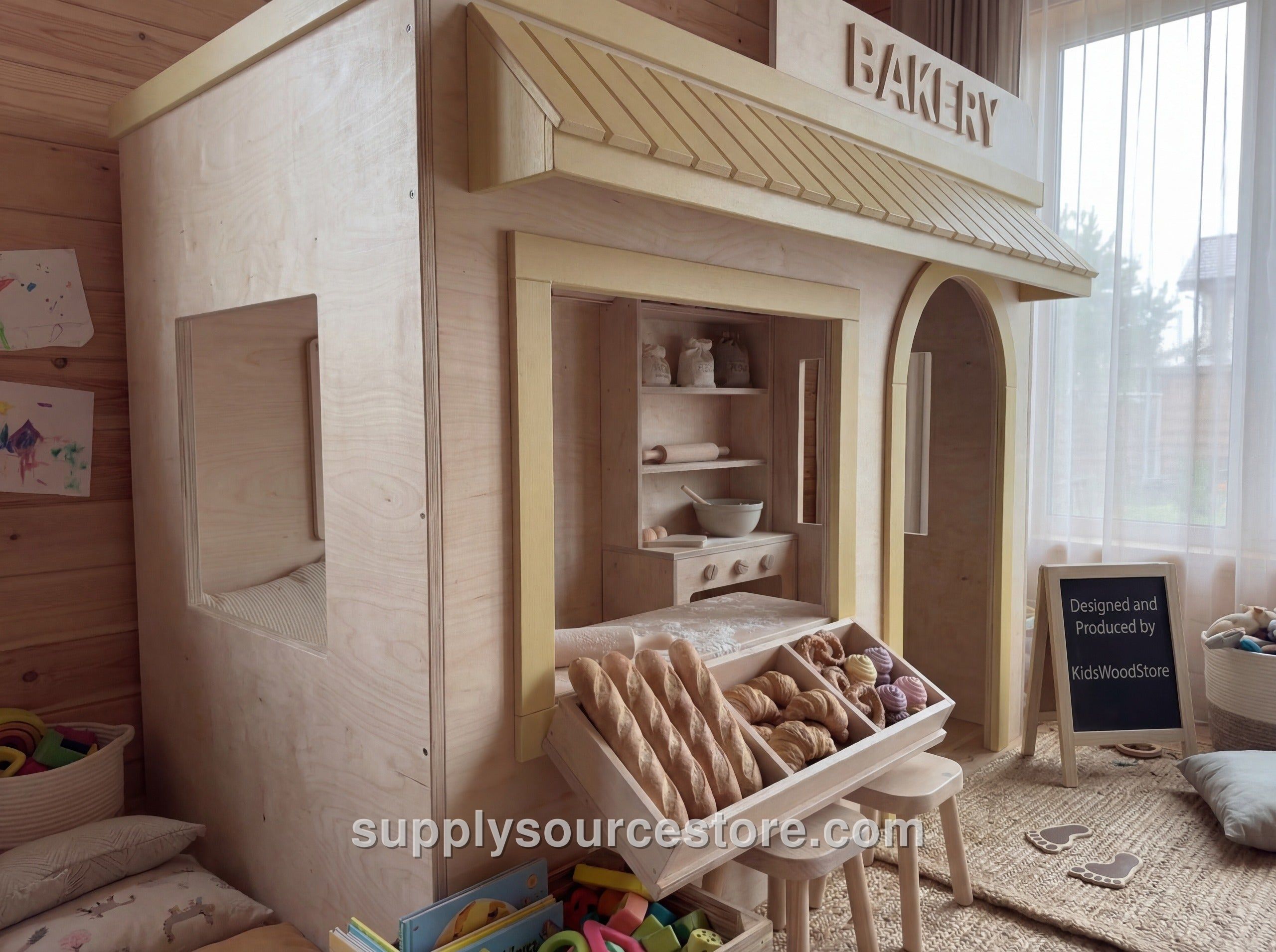 Wooden Kids Pretend Playhouse · SS-006551