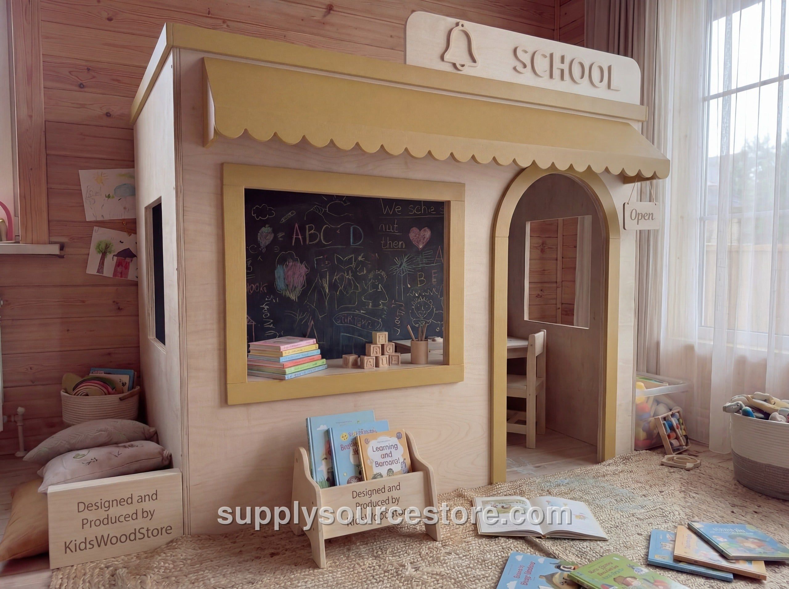 Wooden Kids Pretend Playhouse · SS-006559