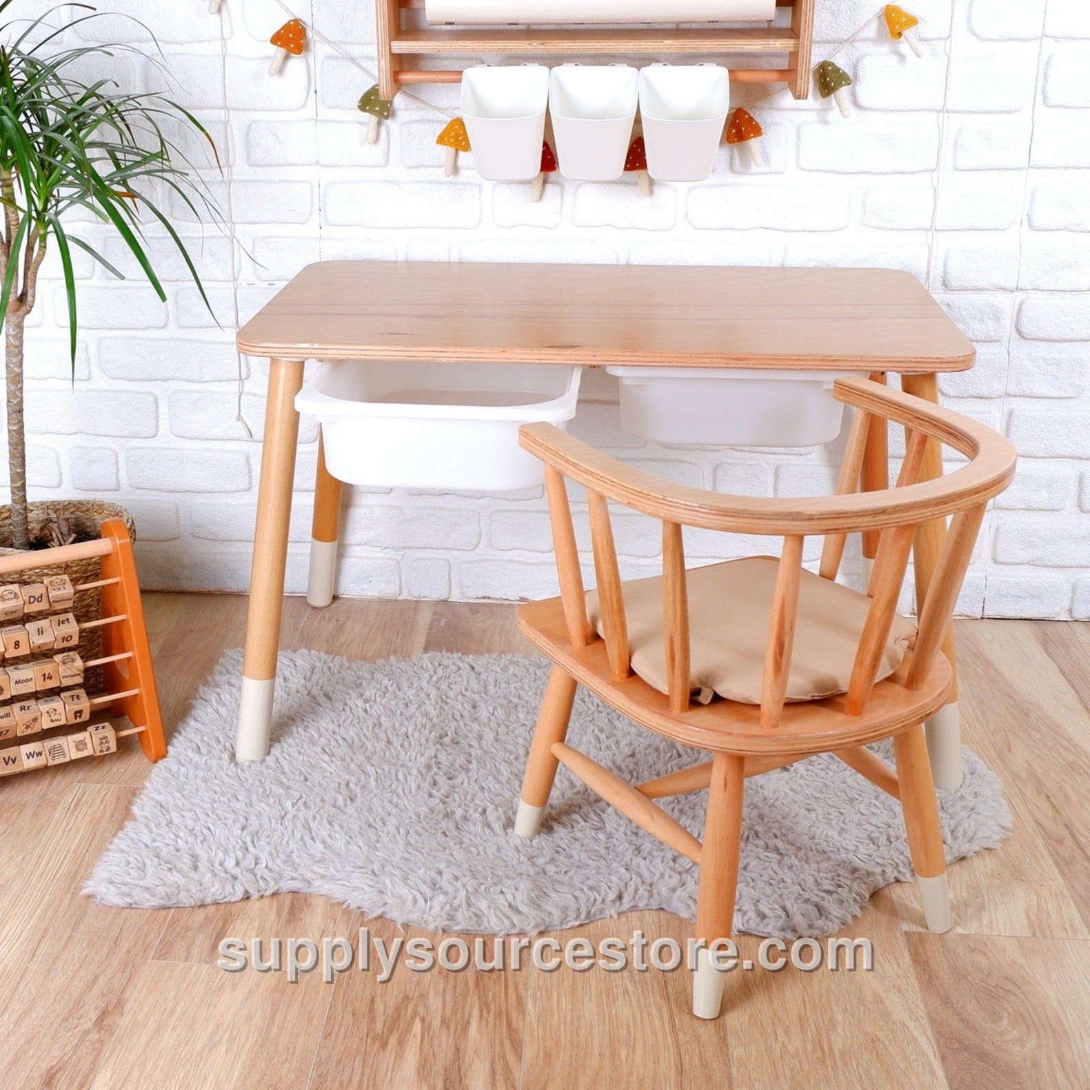 Wooden Kids Table and Chair
