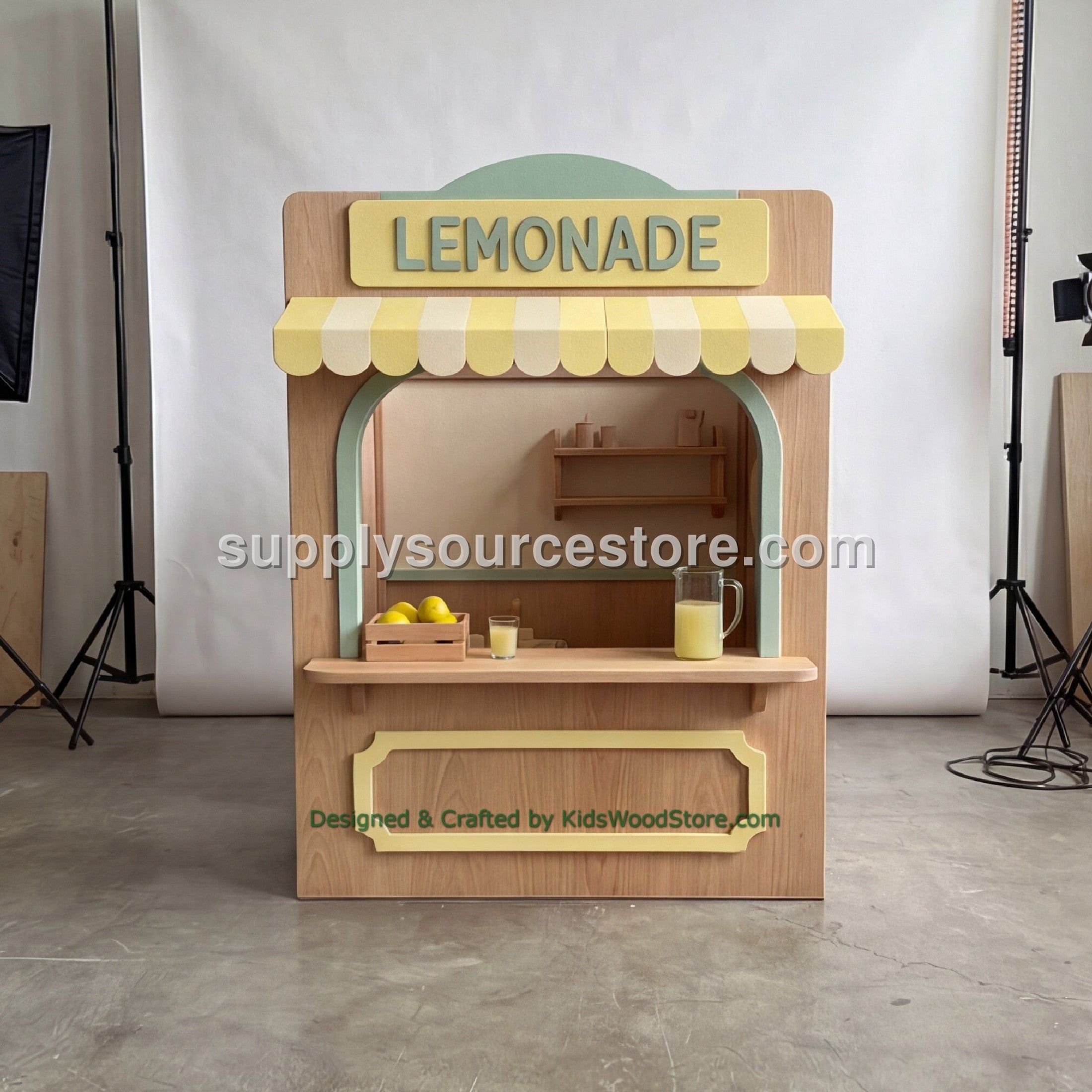 Wooden Lemonade Playhouse + Furnitures for Kids | Personalized 25+ Themes | All-Inclusive Turnkey Project